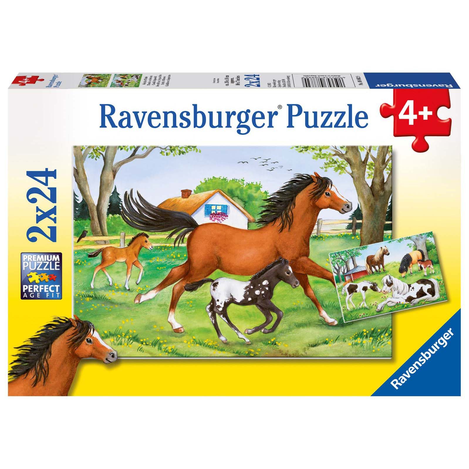 Ravensburger Verlag GmbH Puzzle Ravensburger Puzzle Pferde 2x24 Teile, Puzzleteile