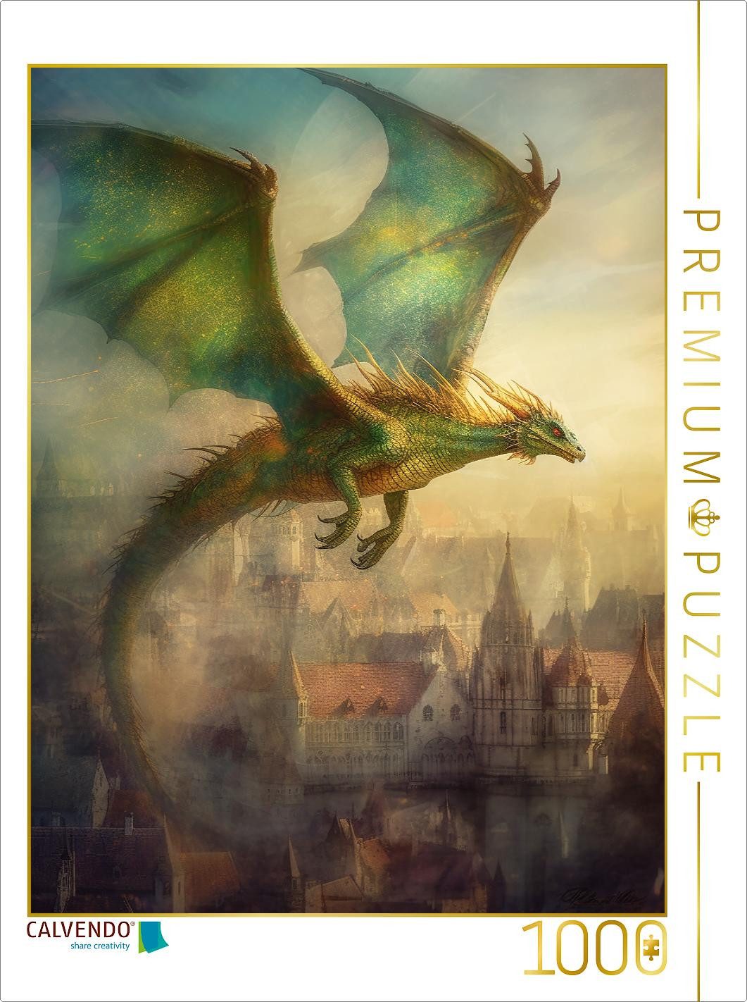CALVENDO Puzzle CALVENDO Puzzle Ein Motiv aus dem Kalender Malerische Drachen, 1000 T, 1000 Puzzleteile