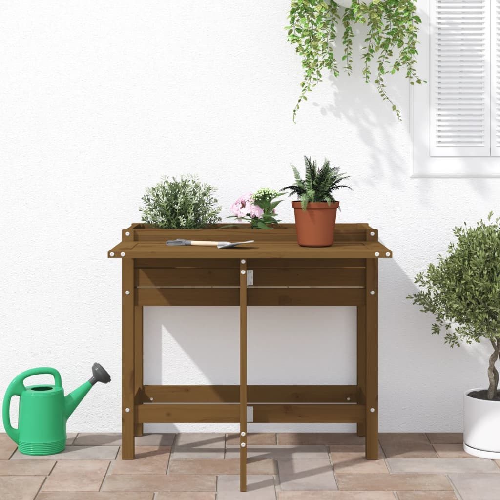 vidaXL Blumentopf Pflanzkasten mit Klappbarer Tischplatte günstig online kaufen