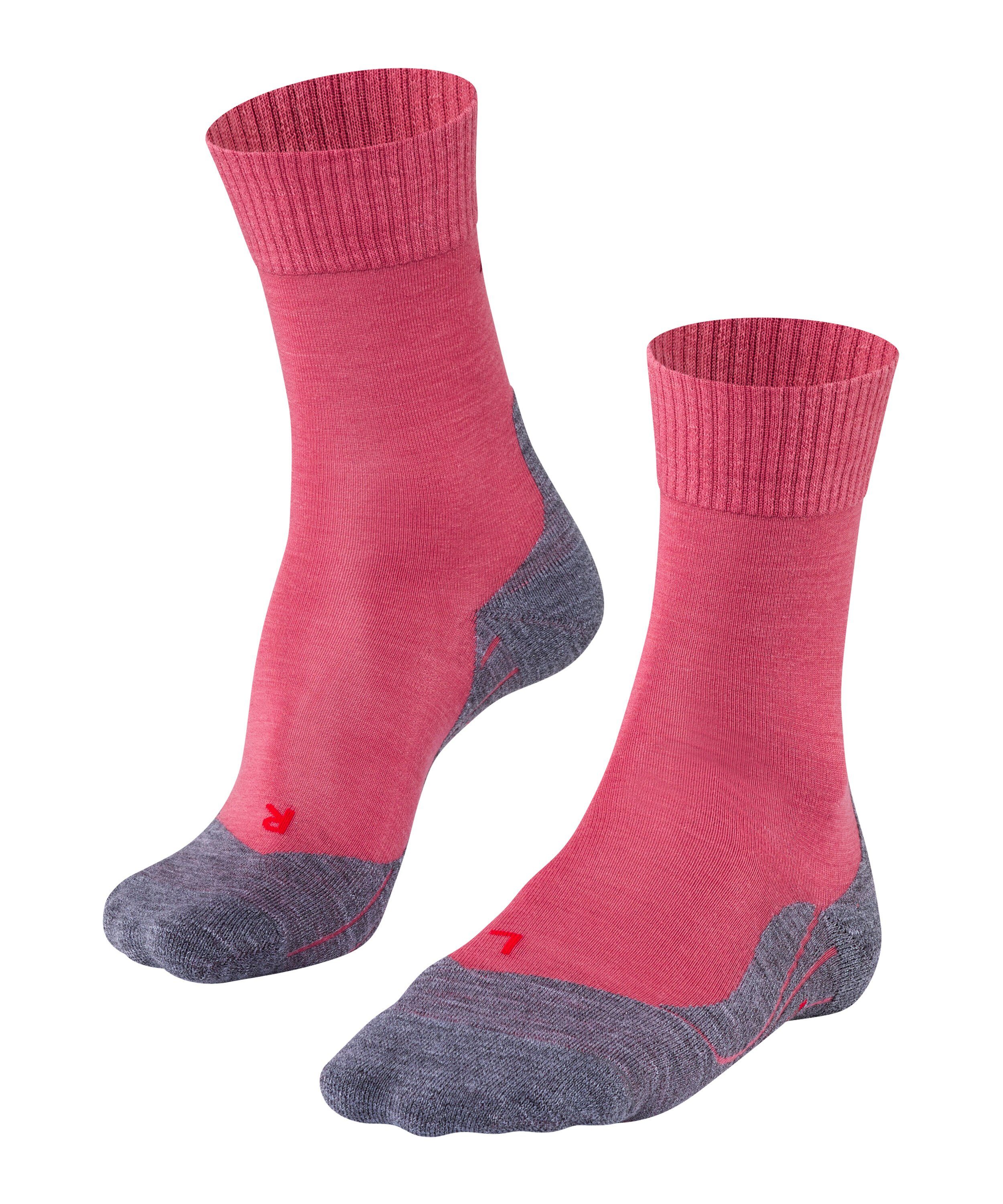 FALKE Wandersocken TK5 mixed und (1-Paar) bequem (8215) berry für Freizeitwanderungen leicht Wander