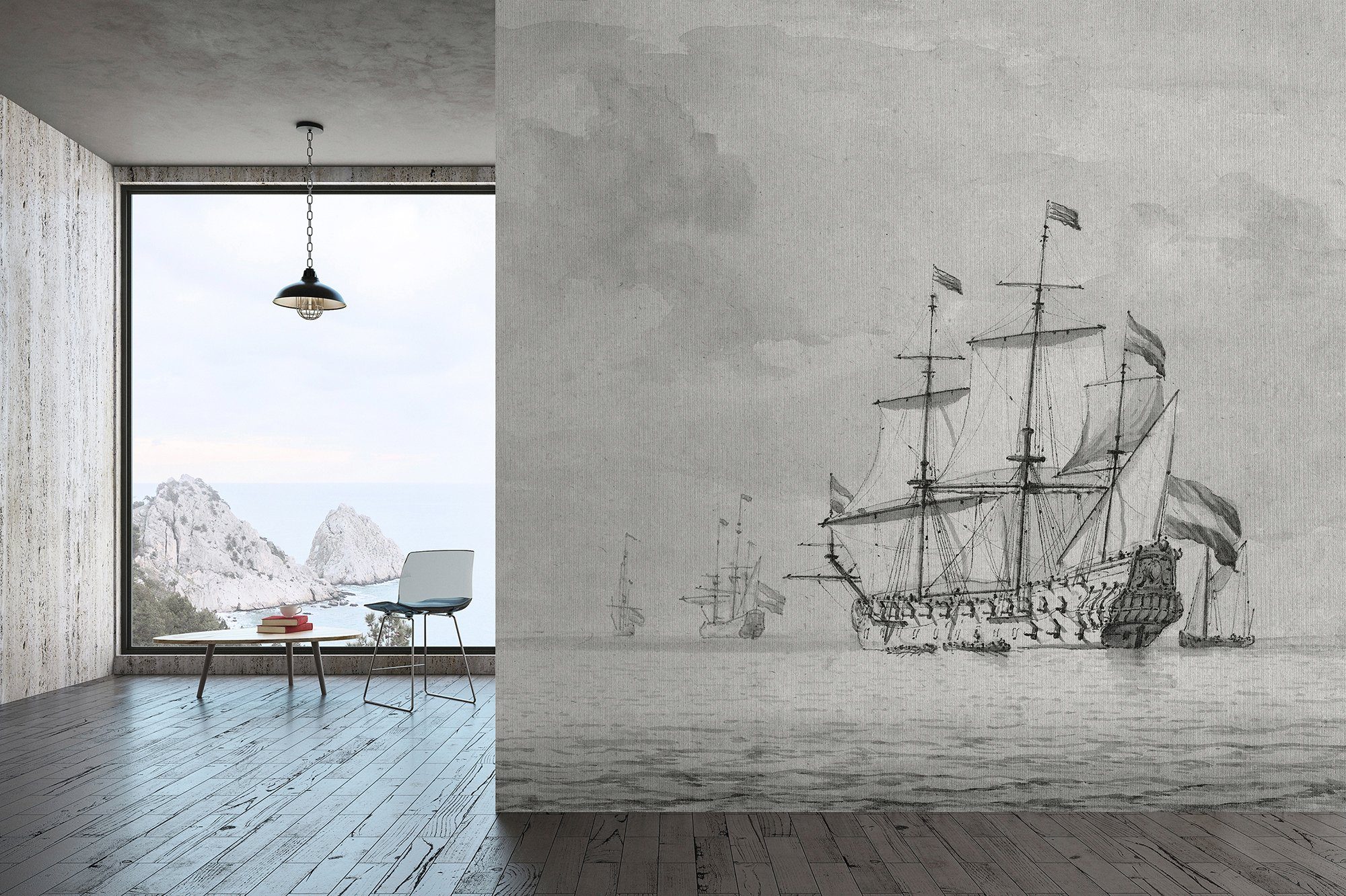living walls Fototapete Walls by Patel On The Sea, glatt, Fototapete Meer on the sea 5,00 m x 2,70 m 200g Vlies Premium Tapete