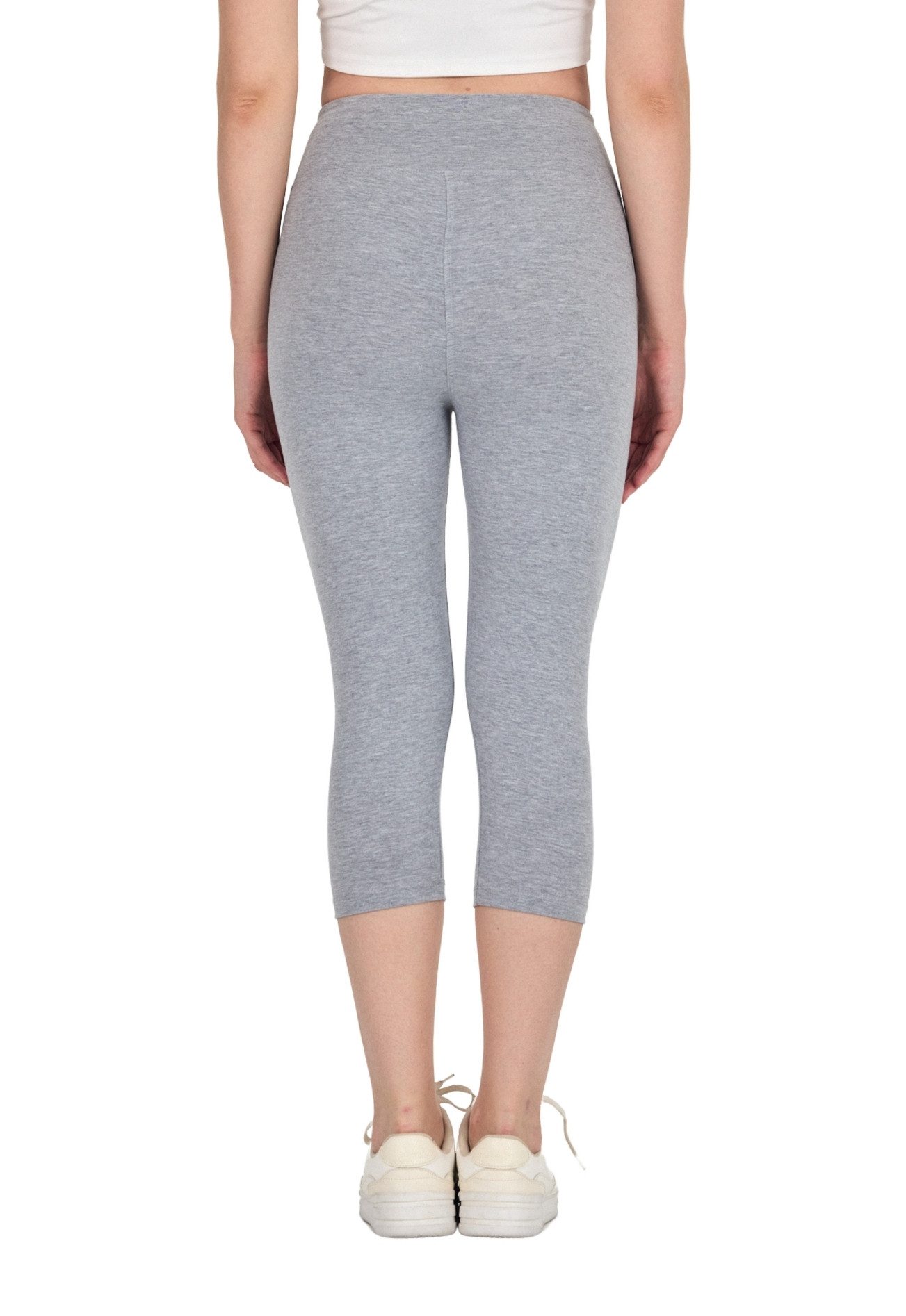 COMEOR 3/4-Leggings COMEOR Damen Capri Leggings – Bequeme 3/4 Sporthose aus Baumwolle bequemes Tragegefühl, elastischer Bund, vielseitig kombinierbar