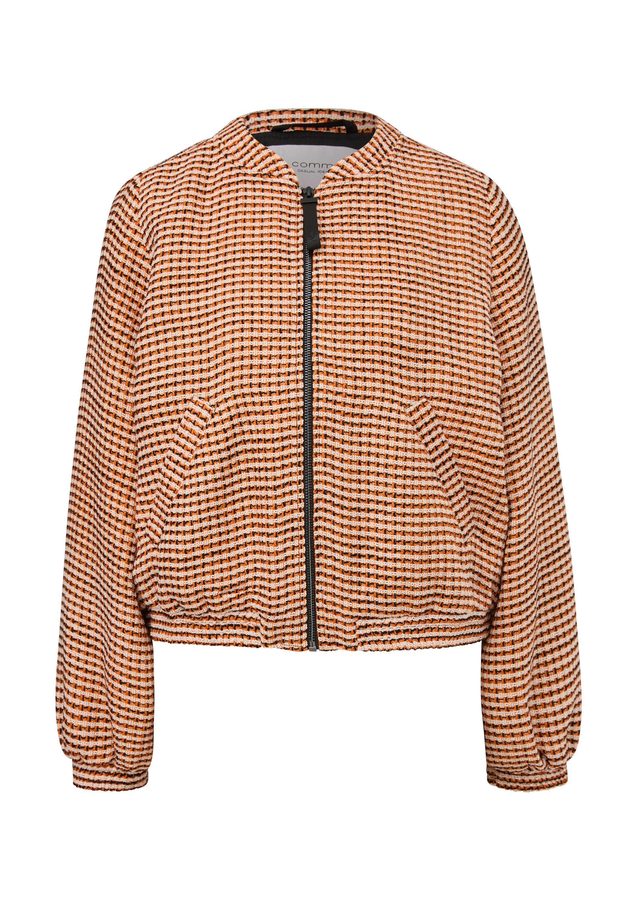comma Funktionsjacke Indoor-Jacke Blouson-Jacke aus Bouclé günstig online kaufen