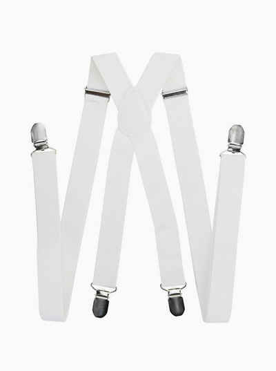axy Hosenträger »Herren Hosenträger mit 4 Stabile Clips« X-Form 2,5cm Breit verstellbar und elastisch 120cm Lang