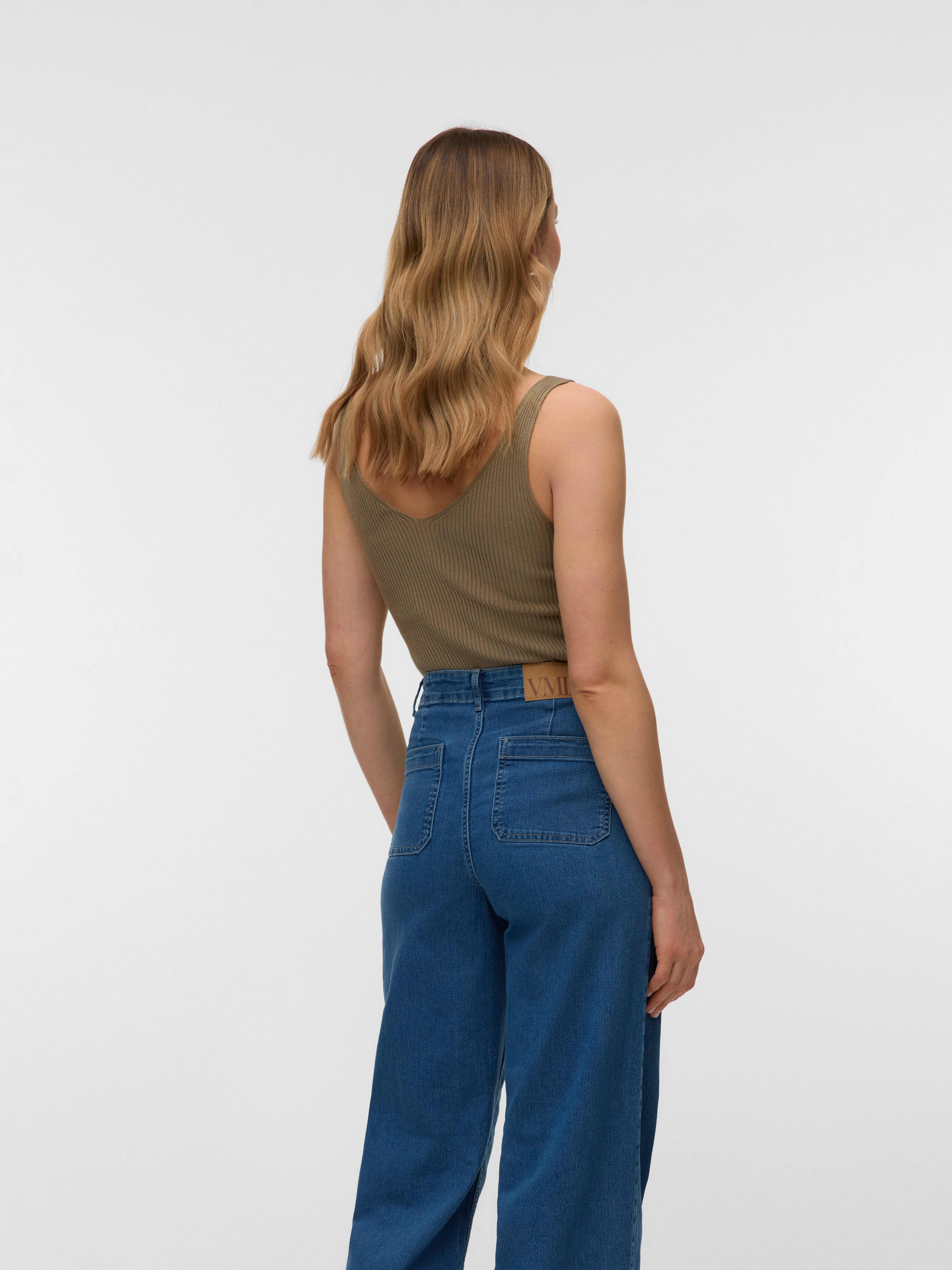 Vero Moda Stricktop VMGLORY SL RIB TOP Viskosemischung