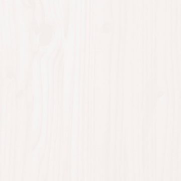 vidaXL Hochbeet Pflanzkübel mit Ablage Weiß 111,5x54x81 cm Massivholz Kiefer