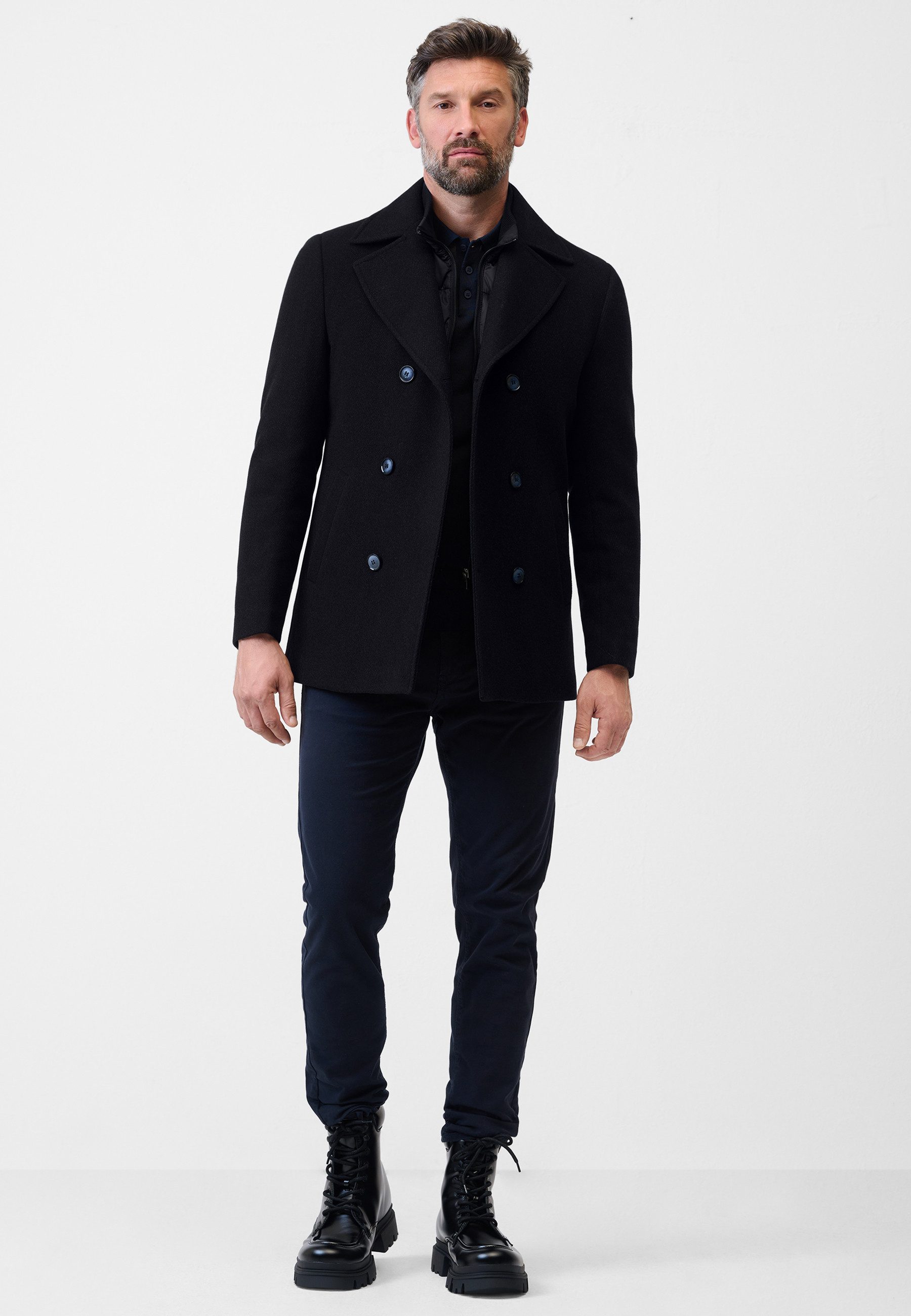 RICANO Kurzmantel Vincenzo eleganter Kurzmantel mit Reverskragen und Knopfl günstig online kaufen