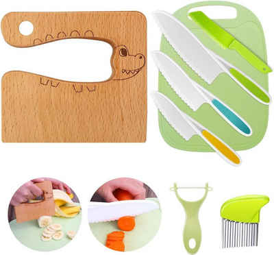 Coonoor Kinderkochmesser 8-teiliges Kinder-Küchenmesser-Set zum Schneiden und Kochen
