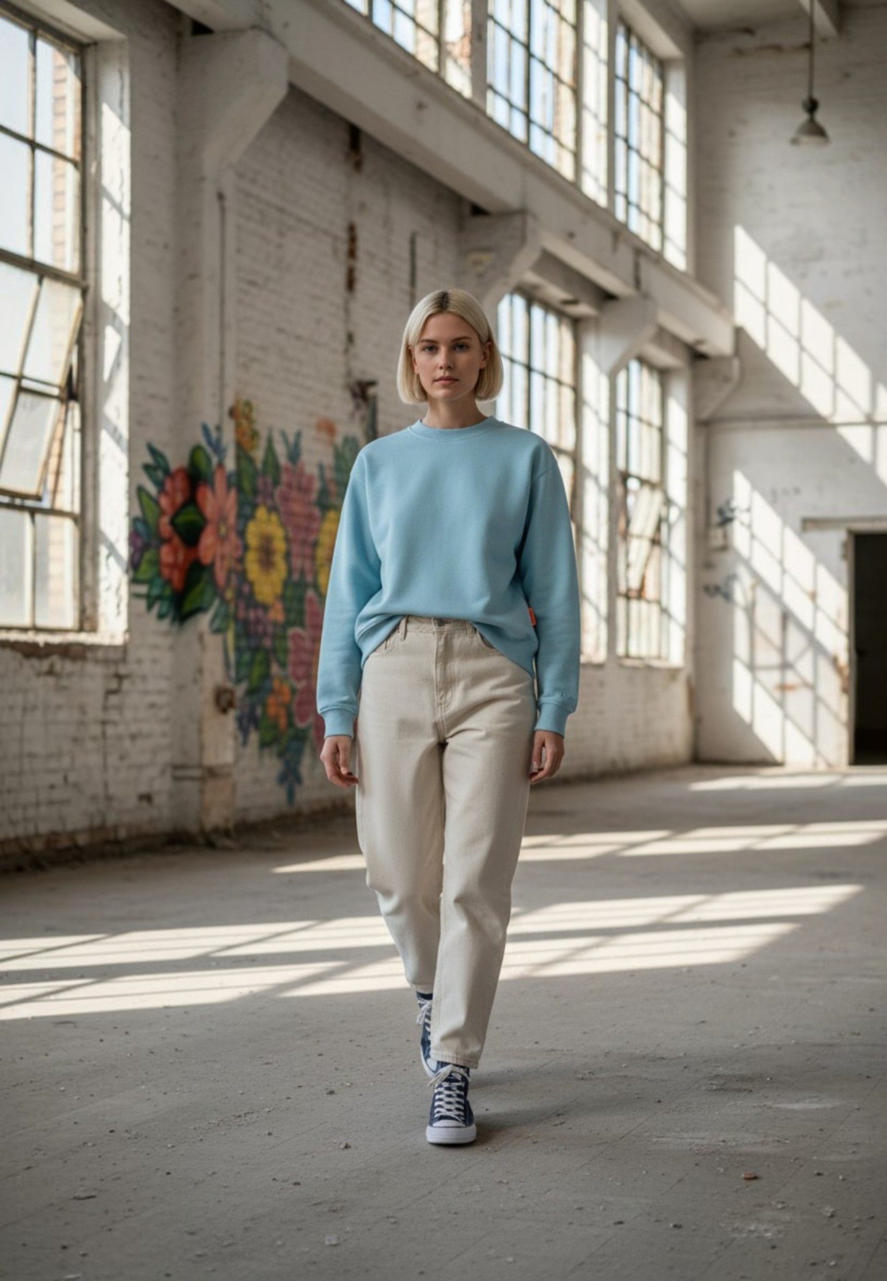 salzhaut Sweatshirt VEBIESTERN Damen Relaxed-Fit salzhaut Pullover – bequemer Fit und nordisch klares Design