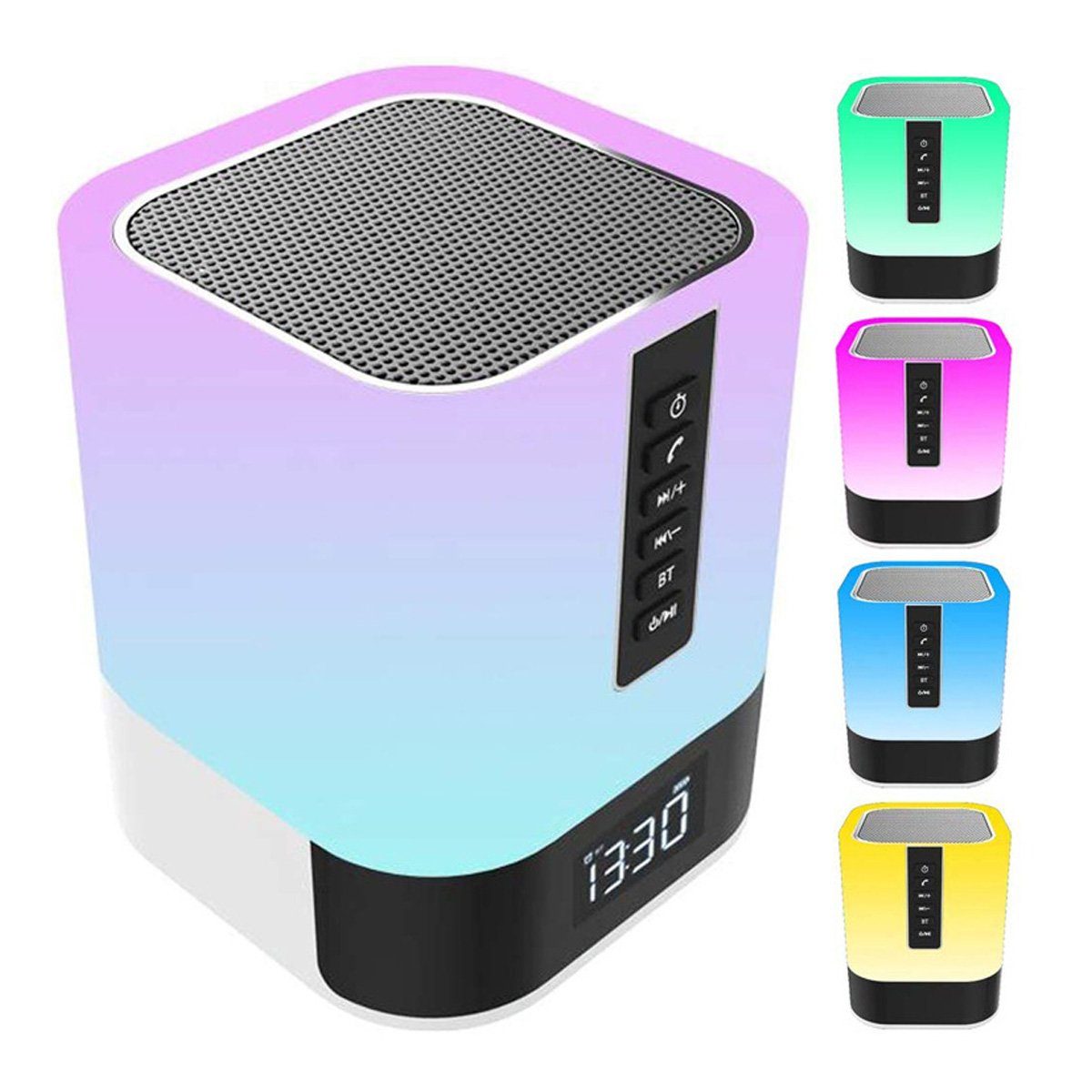 DOPWii Multifunktions-Bluetooth-Stereoanlage, Uhr Smart-Nachtlicht Lautsprecher