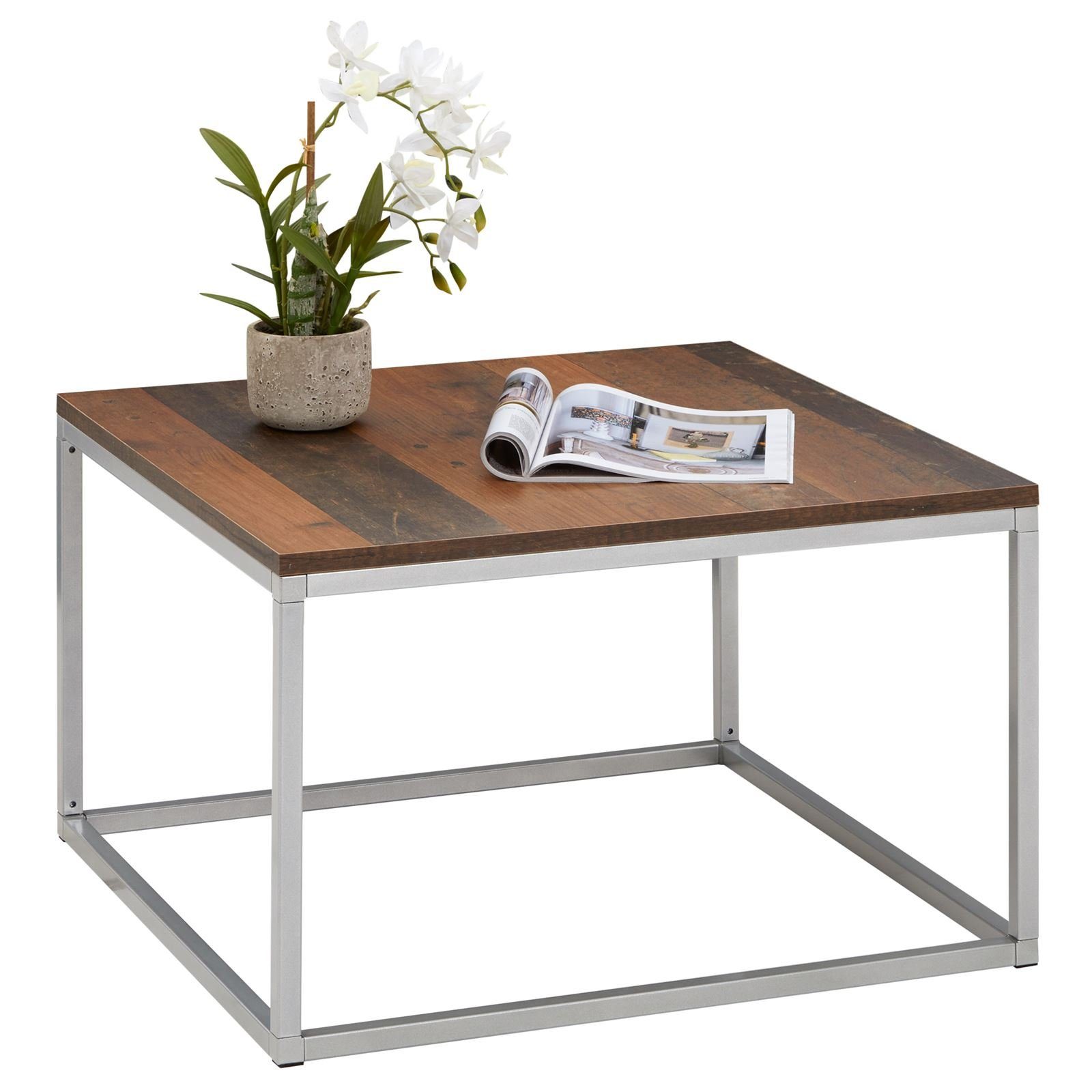 CARO-Möbel Couchtisch NOVY, Couchtisch Beistell Tisch 67 Old x Industrial cm, design Style/grau 67