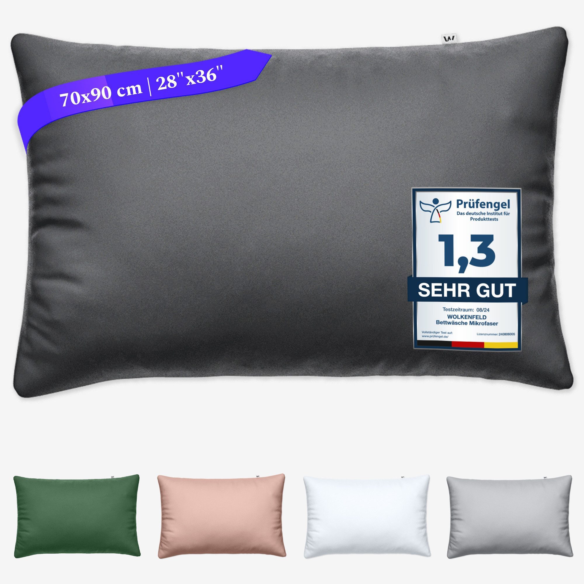 Wolkenfeld Kissenbezug Mikrofaser Kissenbezug - Allergiker Kopfkissenbezug günstig online kaufen
