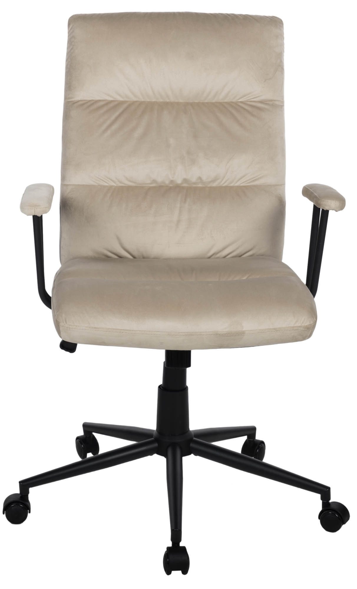 Duo Collection Bürostuhl Fina, ergonomischer Wippmechanik, sand, Velours - 57x103x57cm (BxHxT)