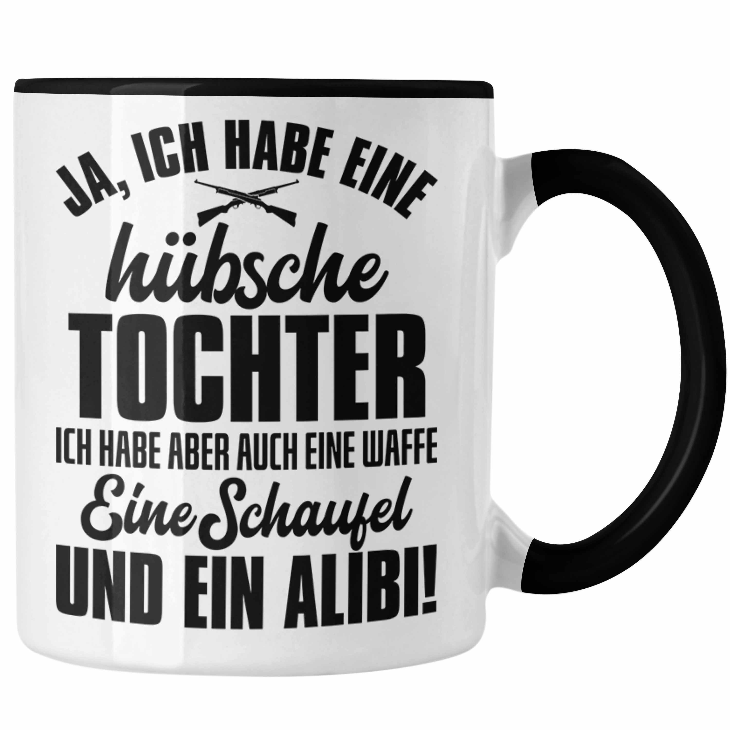 Trendation Tasse Trendation - Papa Tasse Geschenk von Hübsche Schwarz für Vater Kaffeetasse Tochter Tochter Geschenkidee