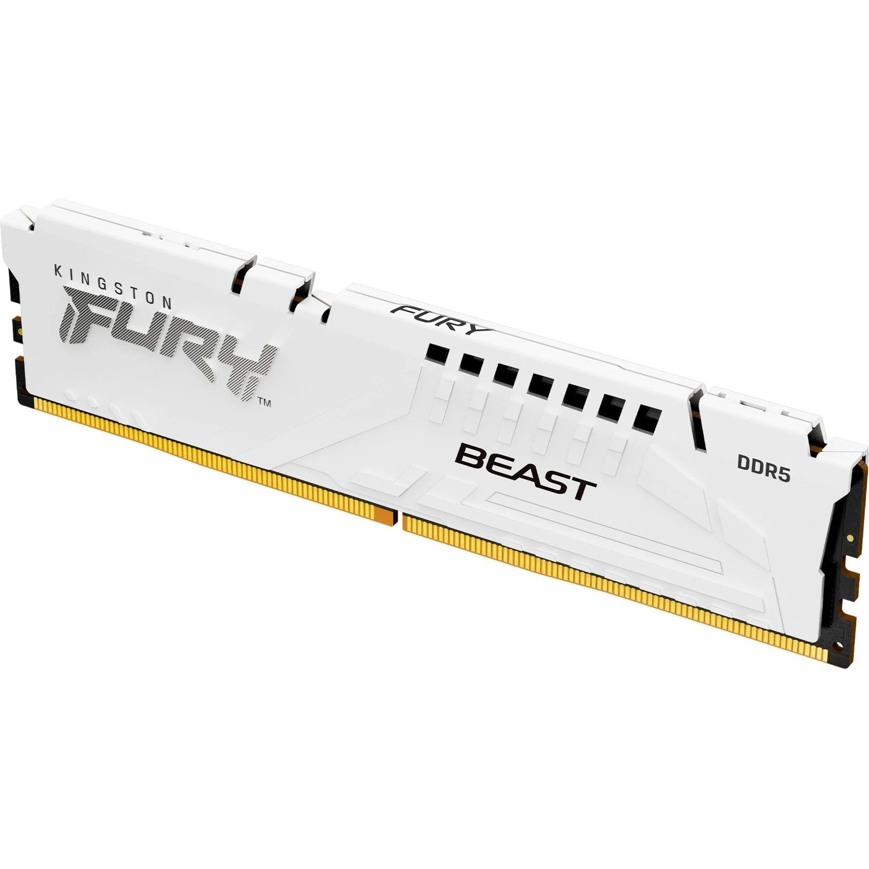 Kingston FURY Beast 32GB RAM DDR5-6000 Single CL30 PC-Arbeitsspeicher (CL30 Low Latency, EXPO/XMP 3.0, On-Die ECC, White Heatspreader)