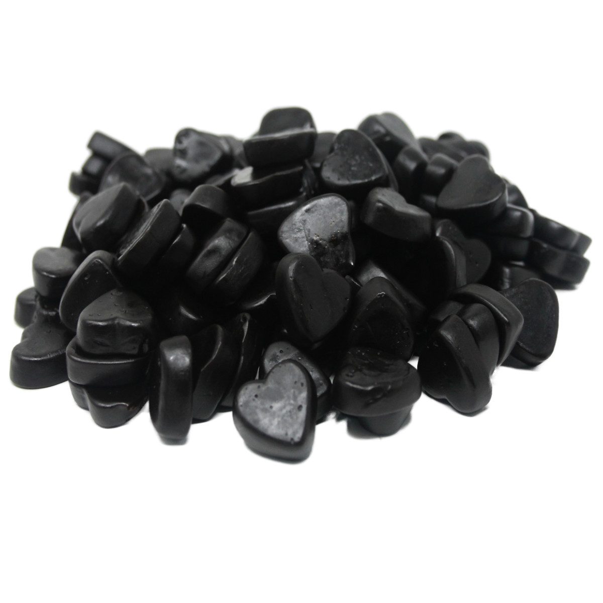 Fruchtgummi Bären & Co. Süßigkeit, Lakritz Herzen starkes Lakritz mit Salmiaksalz zuckerfrei 300g