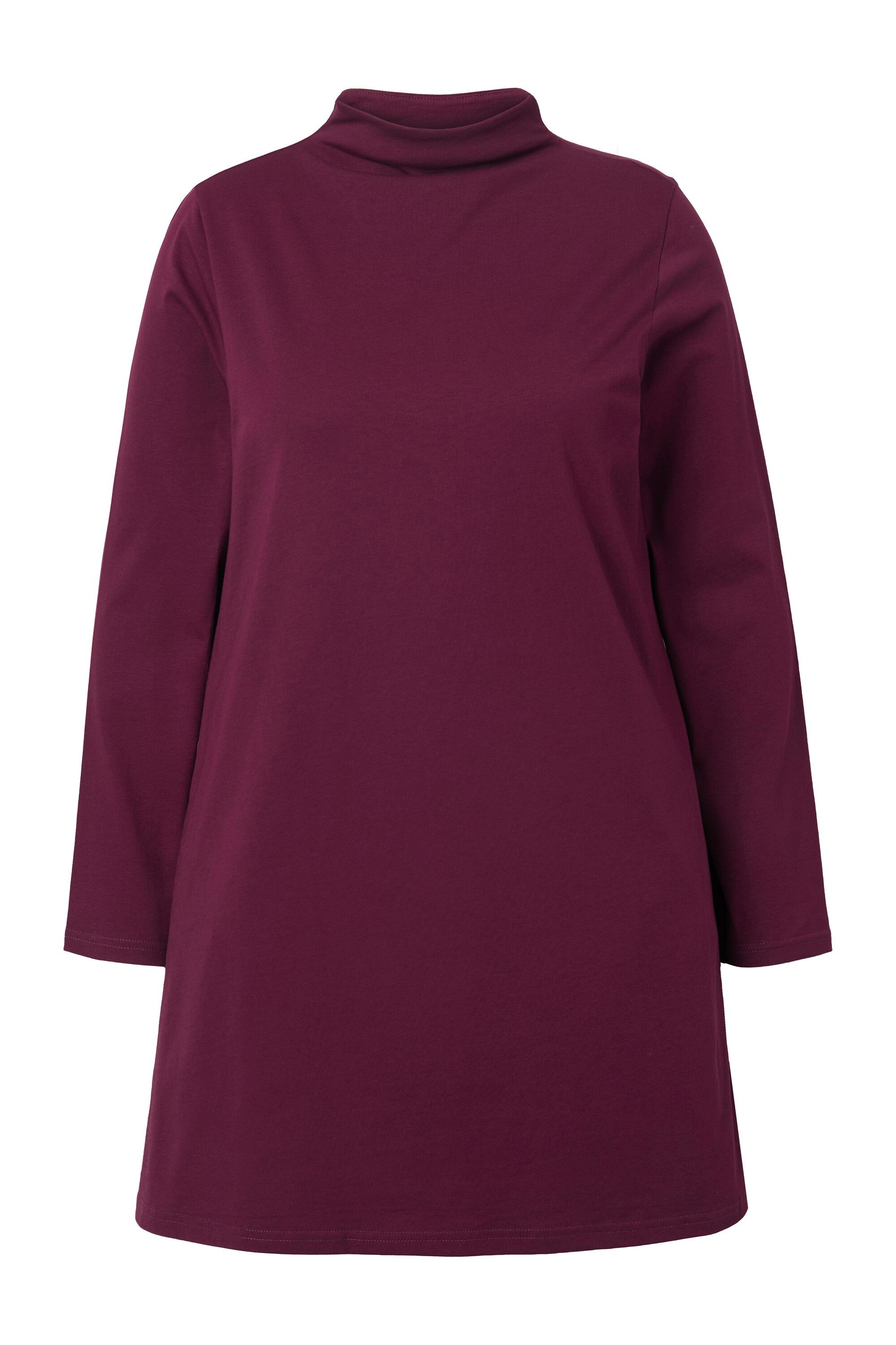 Ulla Popken Longshirt Longshirt A-Linie Stehkragen Langarm Taschen günstig online kaufen