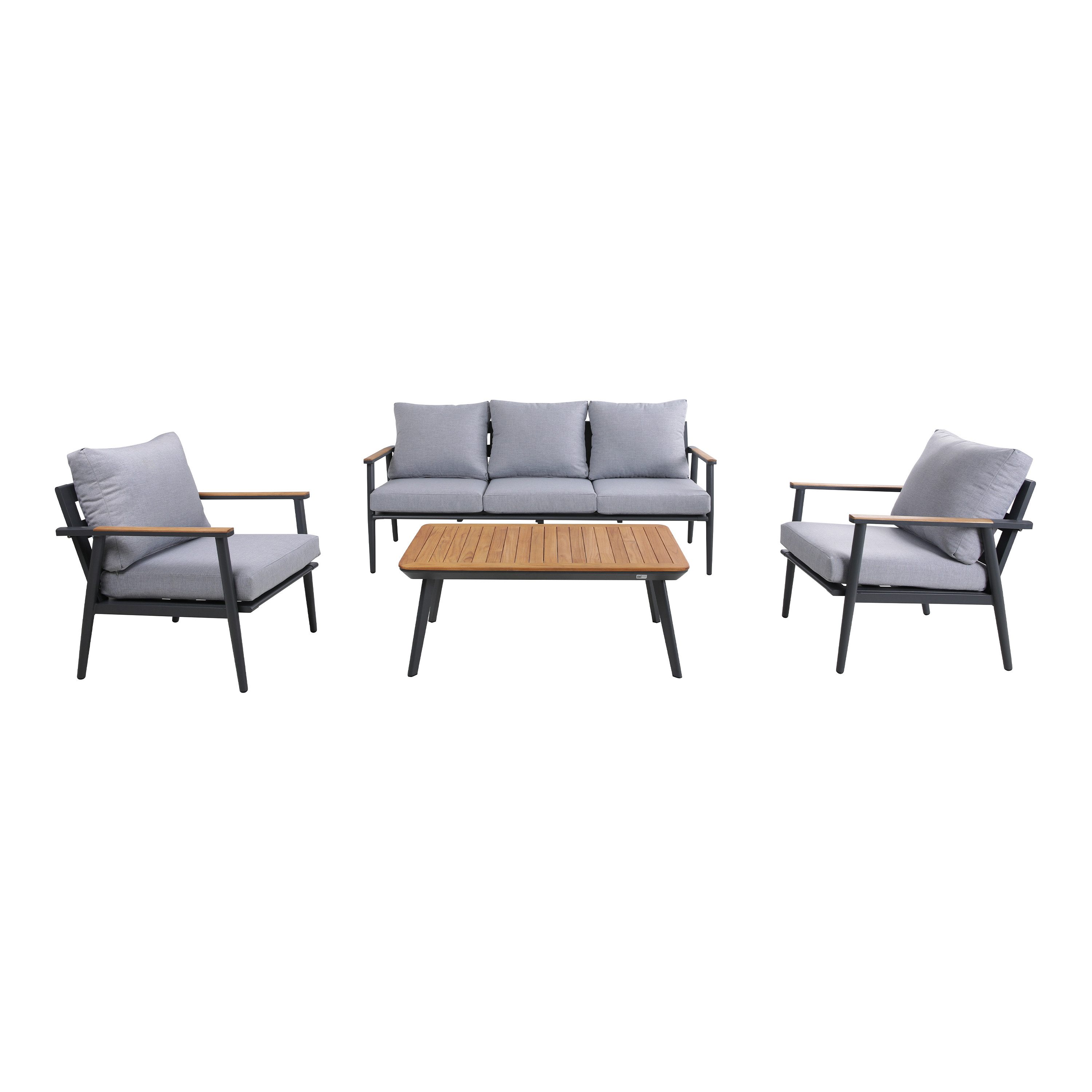 AXI Gartenlounge-Set Bibi, (1 x Gartenbank, 1 x Tisch, 2 x Loungestühlen)