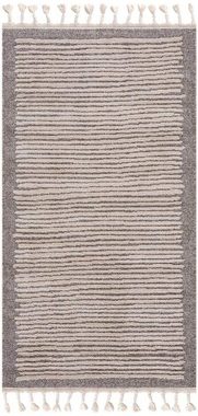 Läufer Art 2231, Carpet City, rechteckig, Höhe: 7 mm, Kurzflor, mit Kettfäden, Streifen-Muster, ideal für Flur & Diele