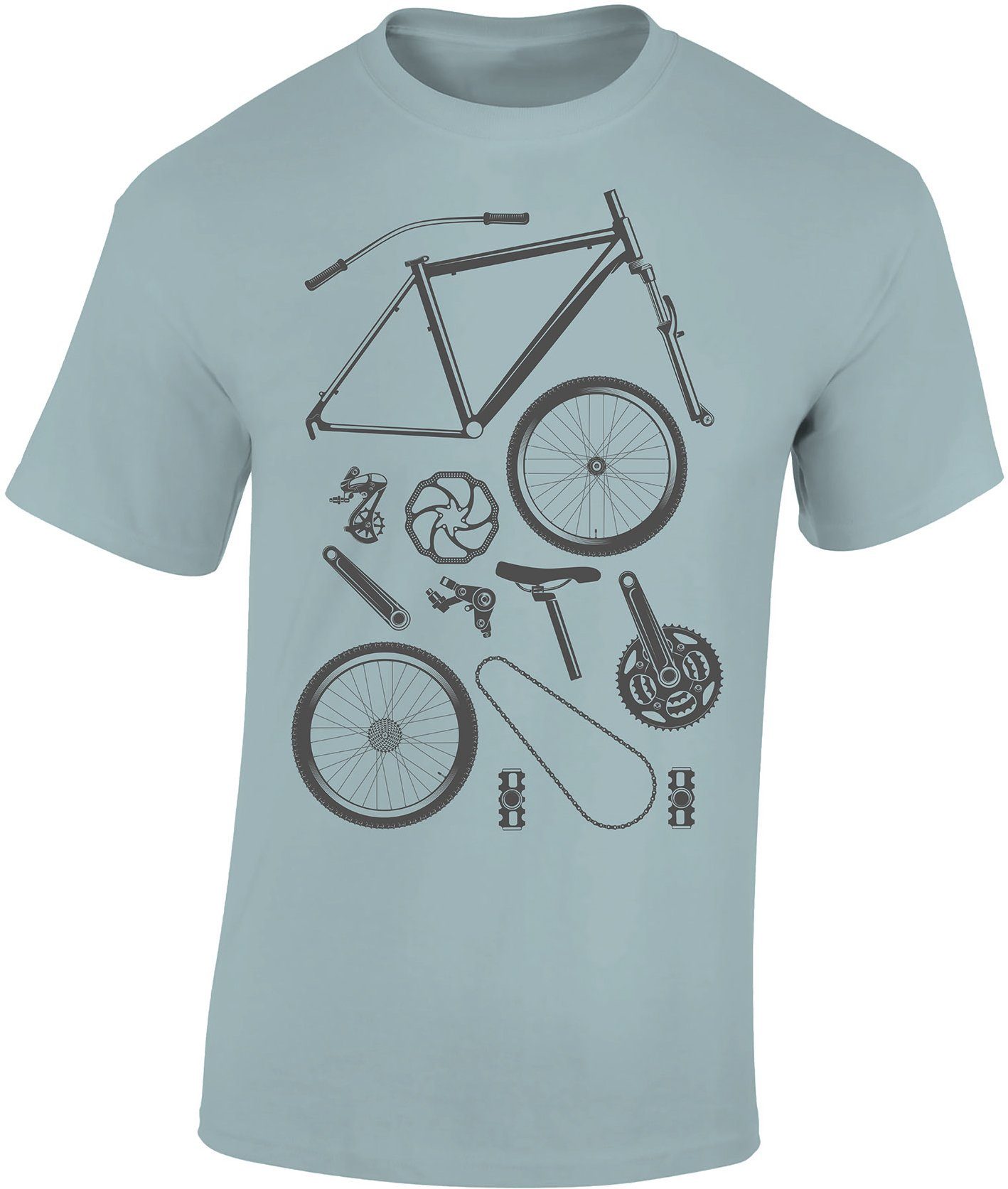 Print-Shirt Fahrrad T-Shirt: "Bike Parts"