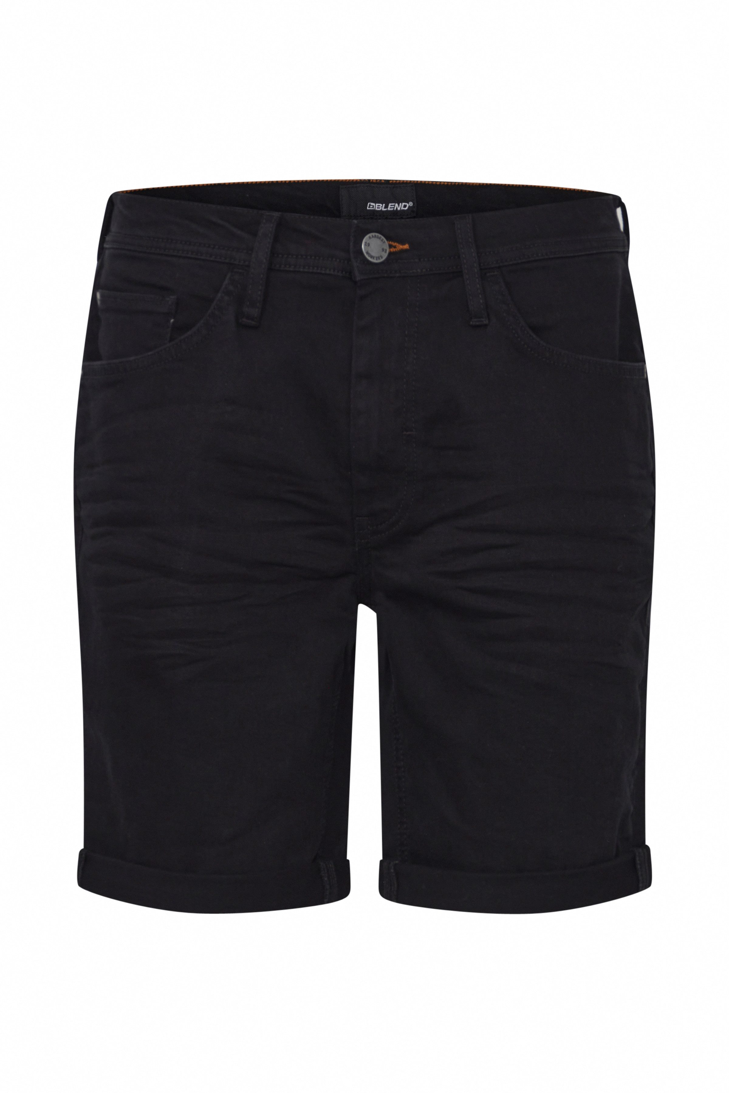 Blend Shorts BHTWISTER-denimshorts mit Markenlabel, aus Baumwollmischung, Regular Fit, knielange Form