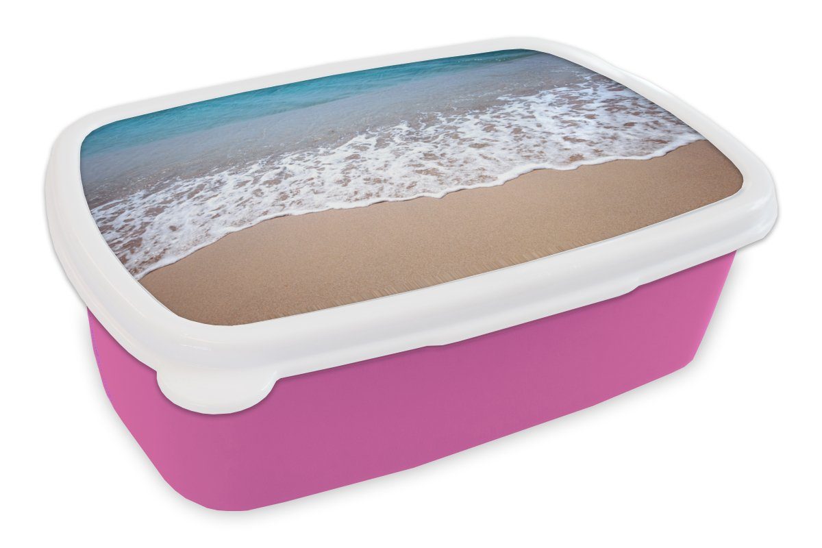 MuchoWow Lunchbox Wasser - Golf - Strand, Kunststoff, (2-tlg), Brotbox für Erwachsene, Brotdose Kinder, Snackbox, Mädchen, Kunststoff rosa