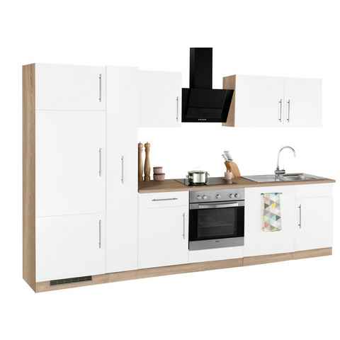 wiho Küchen Küchenzeile Cali, mit E-Geräten, Breite 310 cm