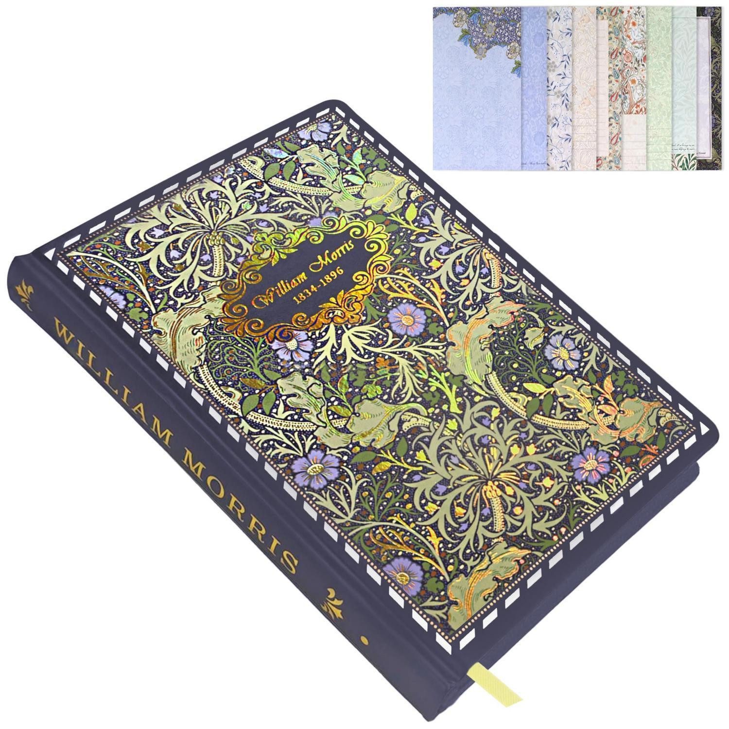 Tagebuch A5 Vintage Notizbuch Hardcover Blumenmuster 128 Blatt