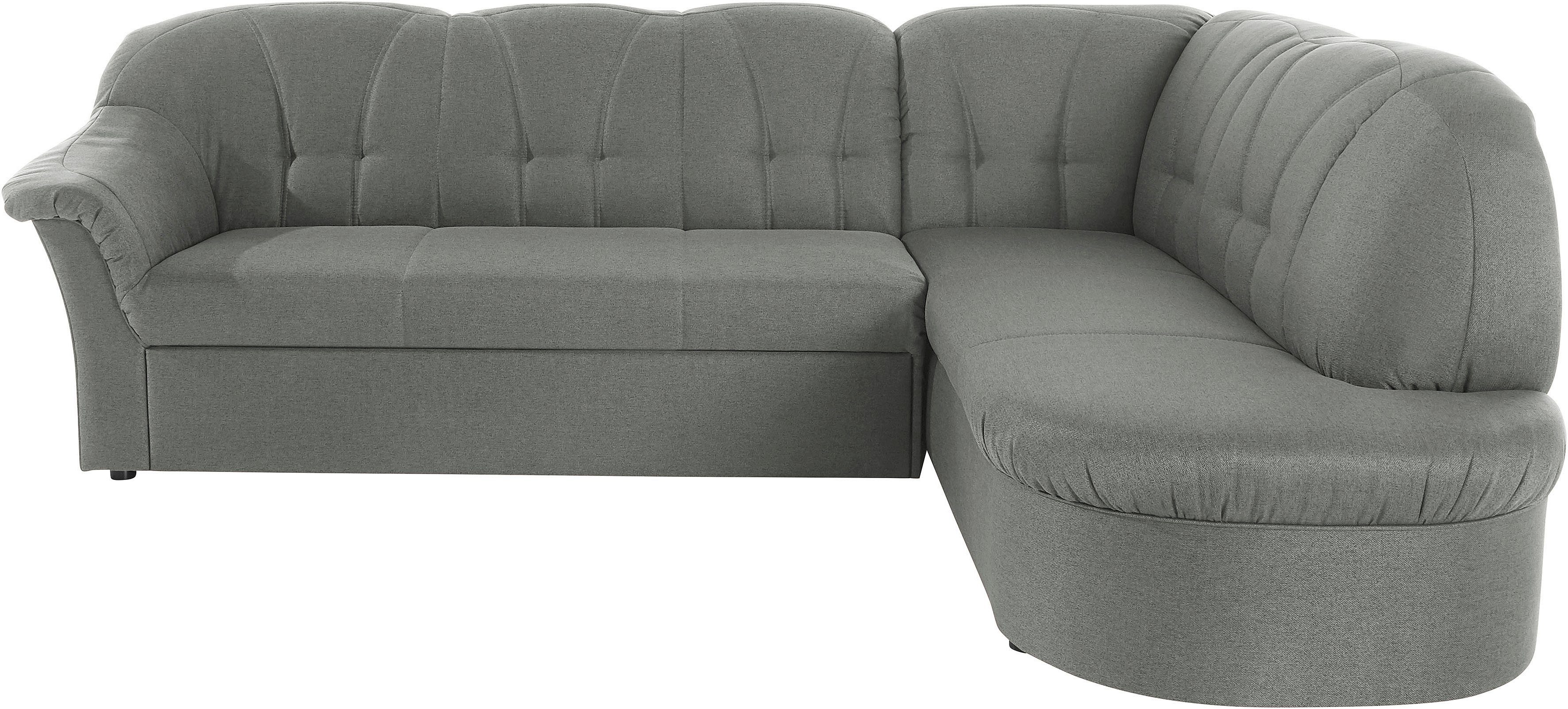 DOMO collection Ecksofa "Pegnitz, elegante Rückensteppung, kompakte Stellma günstig online kaufen