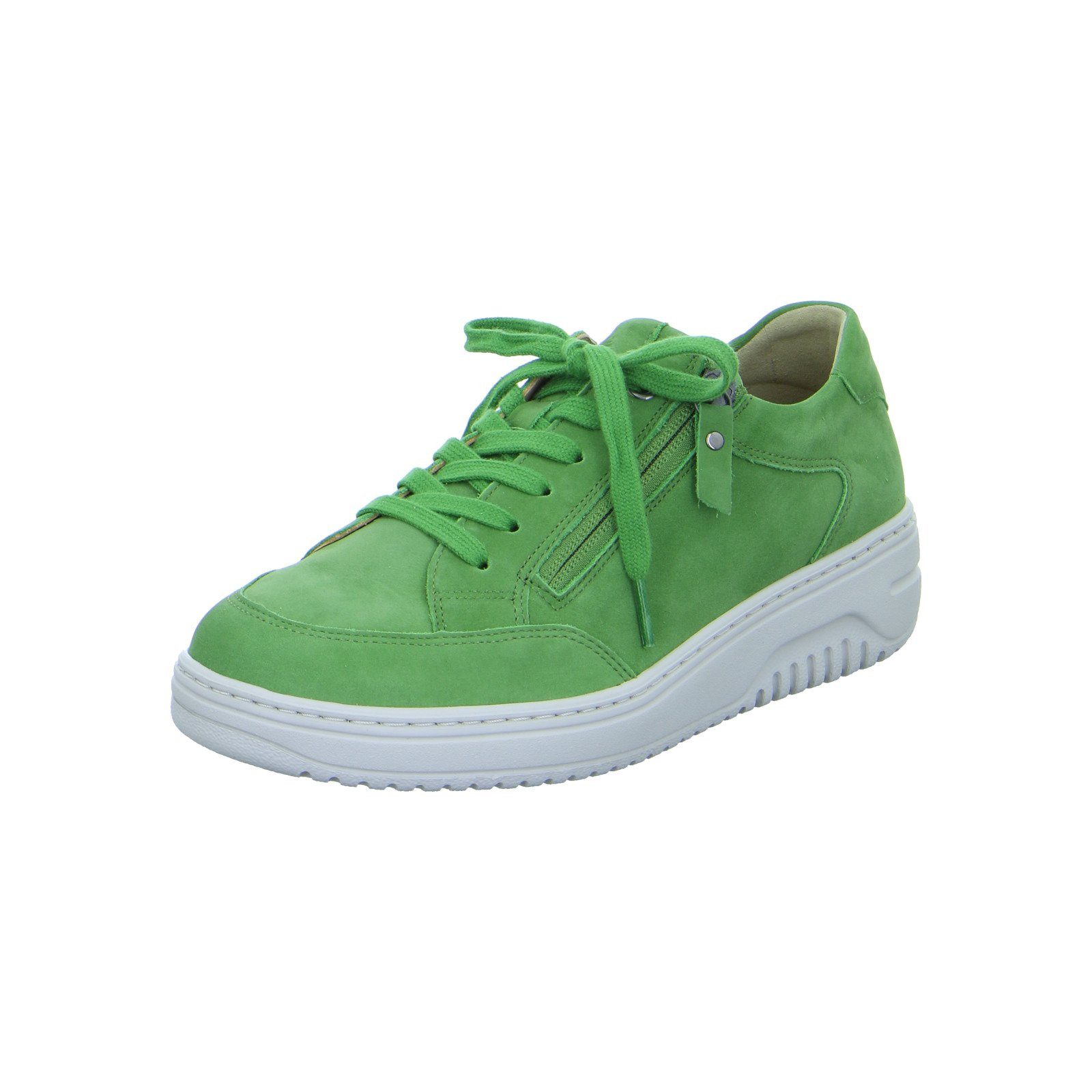 Hartjes Soul - Damen Schuhe Schnürschuh Sneaker Nubuk grün