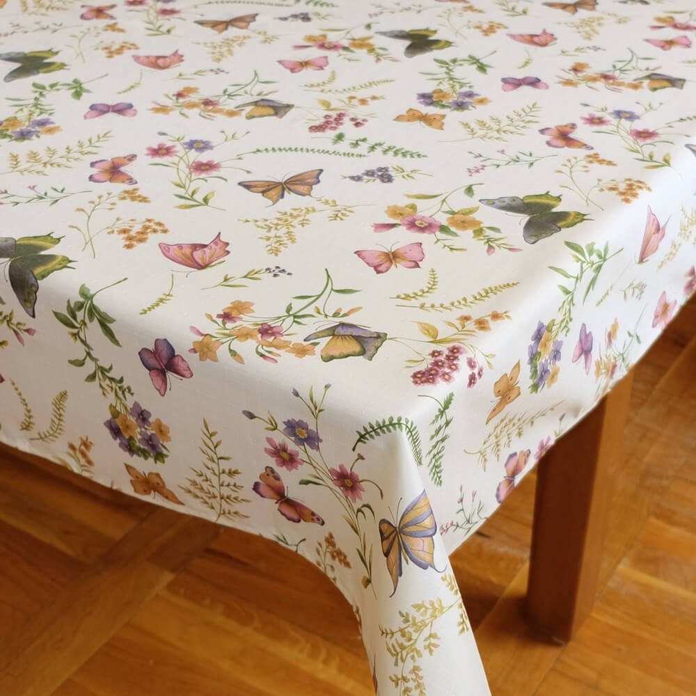 matches21 HOME & HOBBY Tischdecke Tischdecke EMELIE Schmetterlinge & Blumen günstig online kaufen