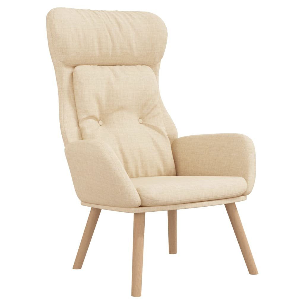 vidaXL Sessel Relaxsessel mit Armlehne gepolstert aus Polyester 70x77x94 cm creme