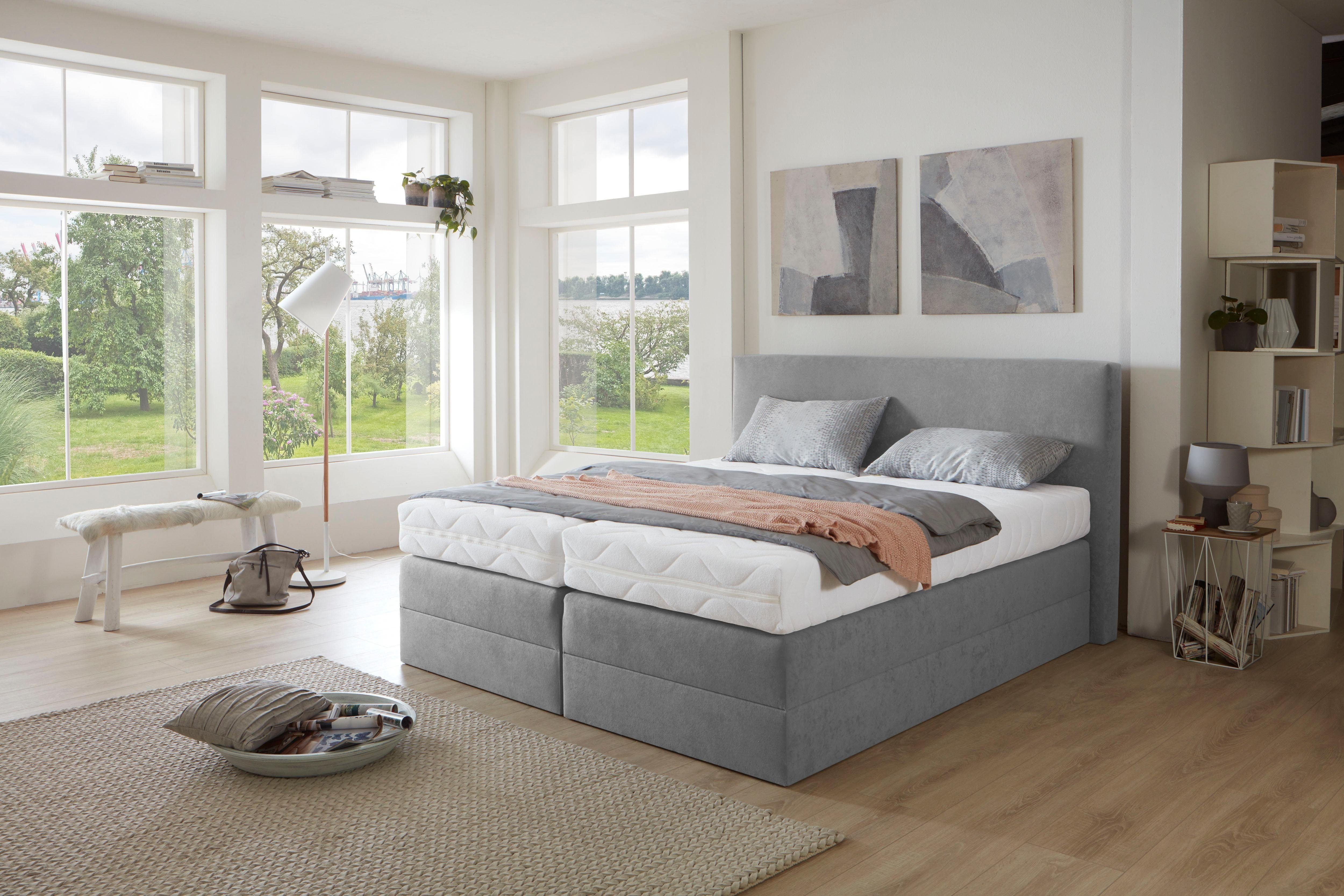 Westfalia Schlafkomfort Boxspringbett wahlweise mit Kaltschaum-Topper günstig online kaufen