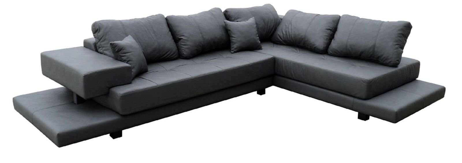 JVmoebel Sofa Modernes Couch, in Sofas Ecksofa L-form Europe Made Ledersofa Designer Schwarzes