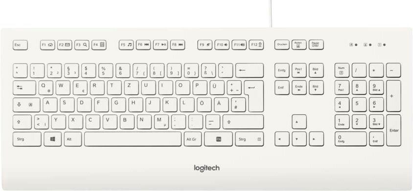 K280e Logitech weiß Tastatur Pro (Nummernblock) Logitech Tastatur Kabelgebundene Business
