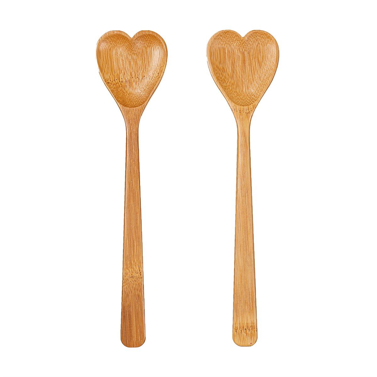 Sass & Belle Salatbesteck Herzen (Bambus, 2-tlg., ca. 26 x 6 x 2 cm), Holz Servierbesteck