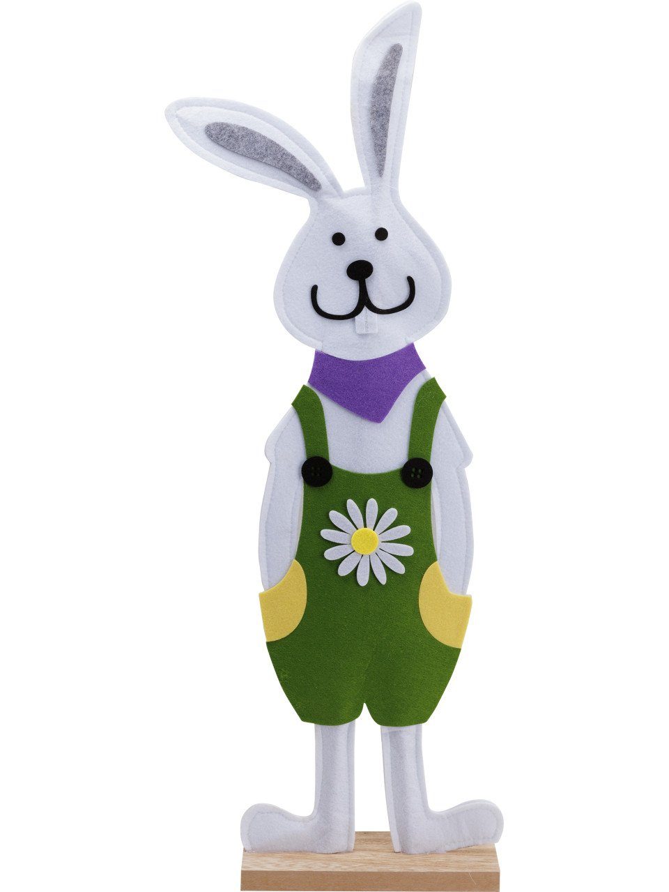 Osterhase TrendLine Deko Osterhase Filz 79 x 28 x 8 cm weiß