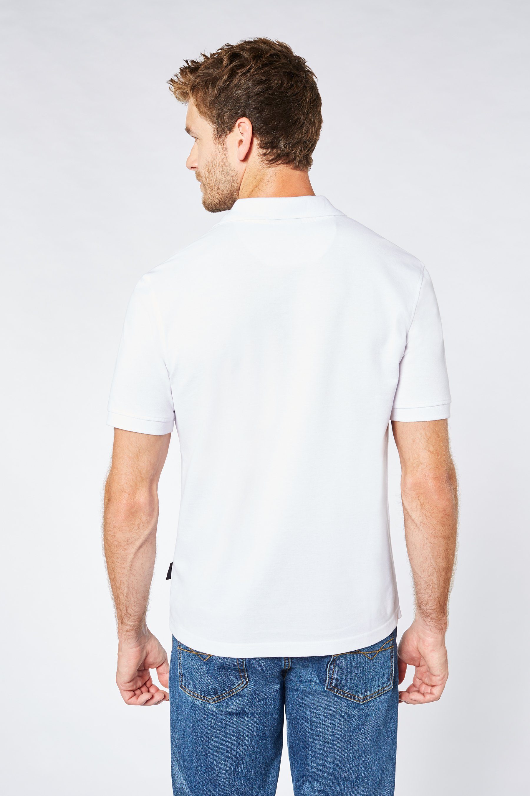 Übergröße Poloshirt Expand weiß in
