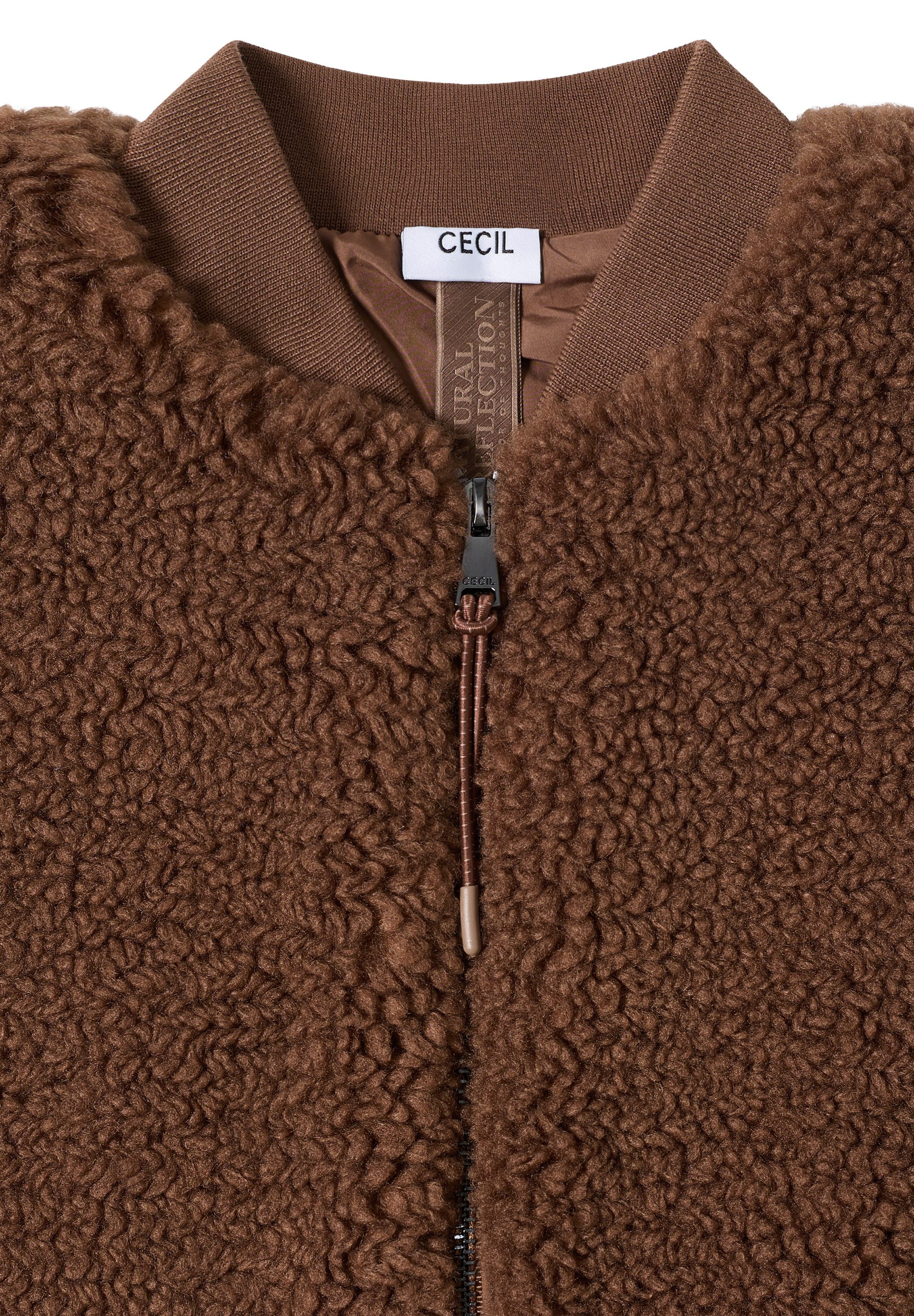 CECIL Fellweste aus softem Materialmix