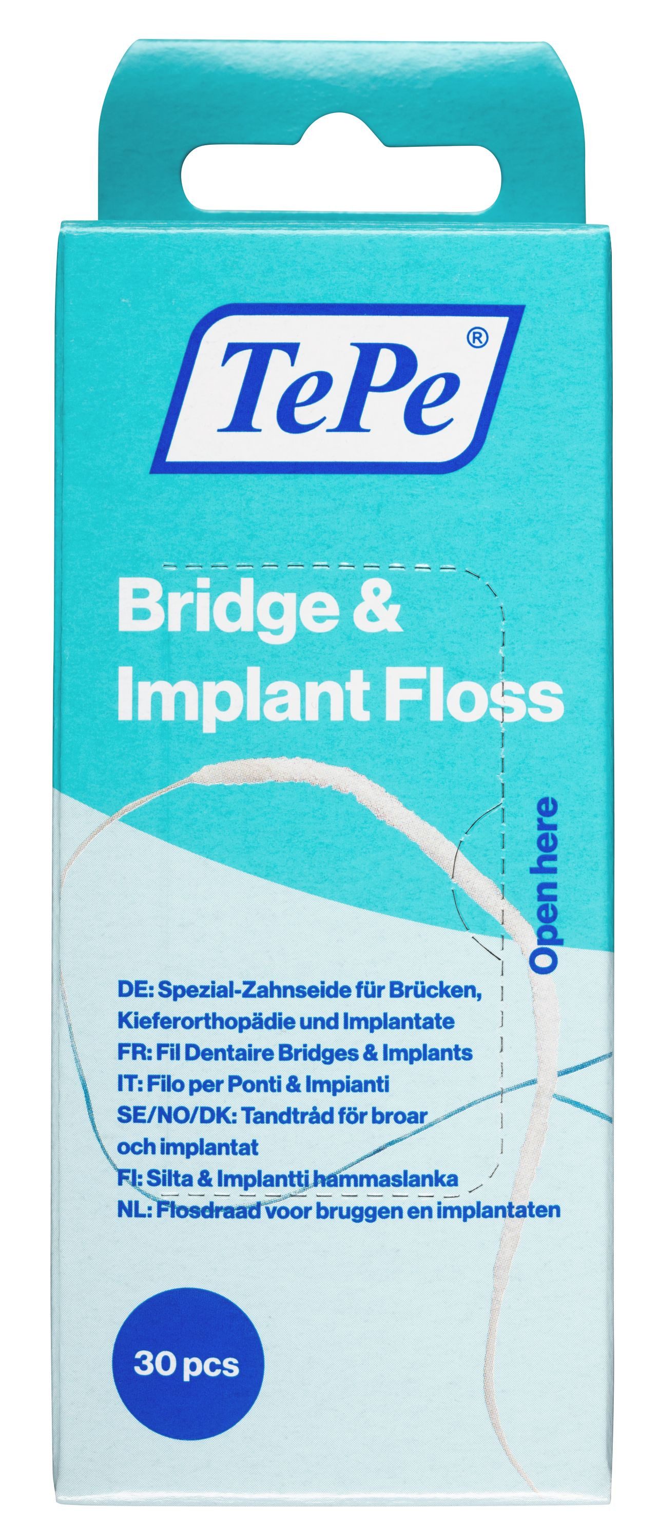 TePe Zahnseide TePe Bridge & Implant Floss (3er Set), (3er Set, 3-St)