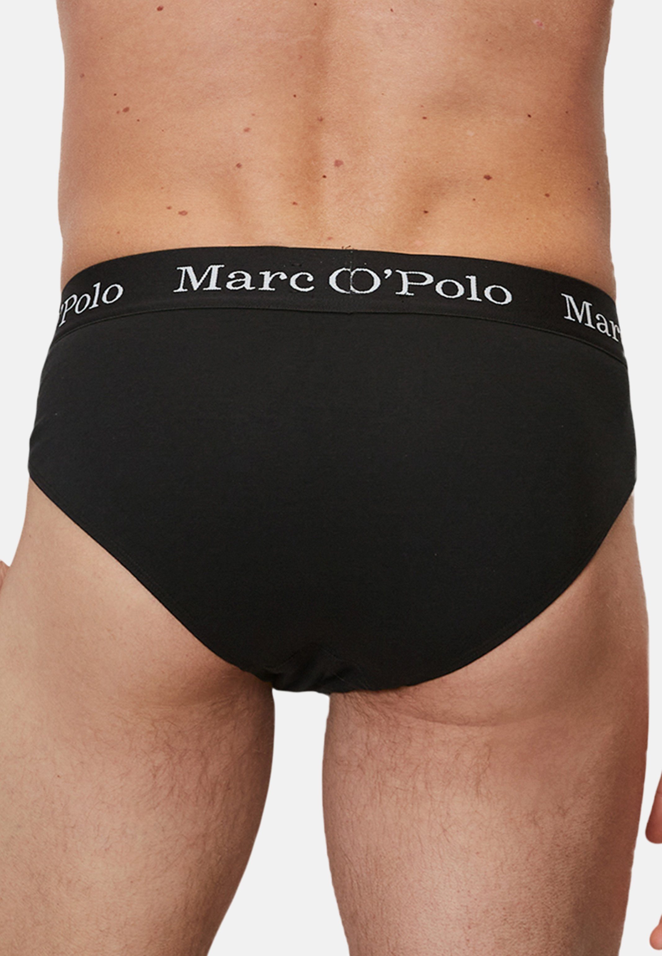 - 6er Marc O'Polo Pack (Spar-Set, - Schwarz Organic Cotton 6-St) Slip / Ohne Elements Eingriff Unterhose - Baumwolle Slip