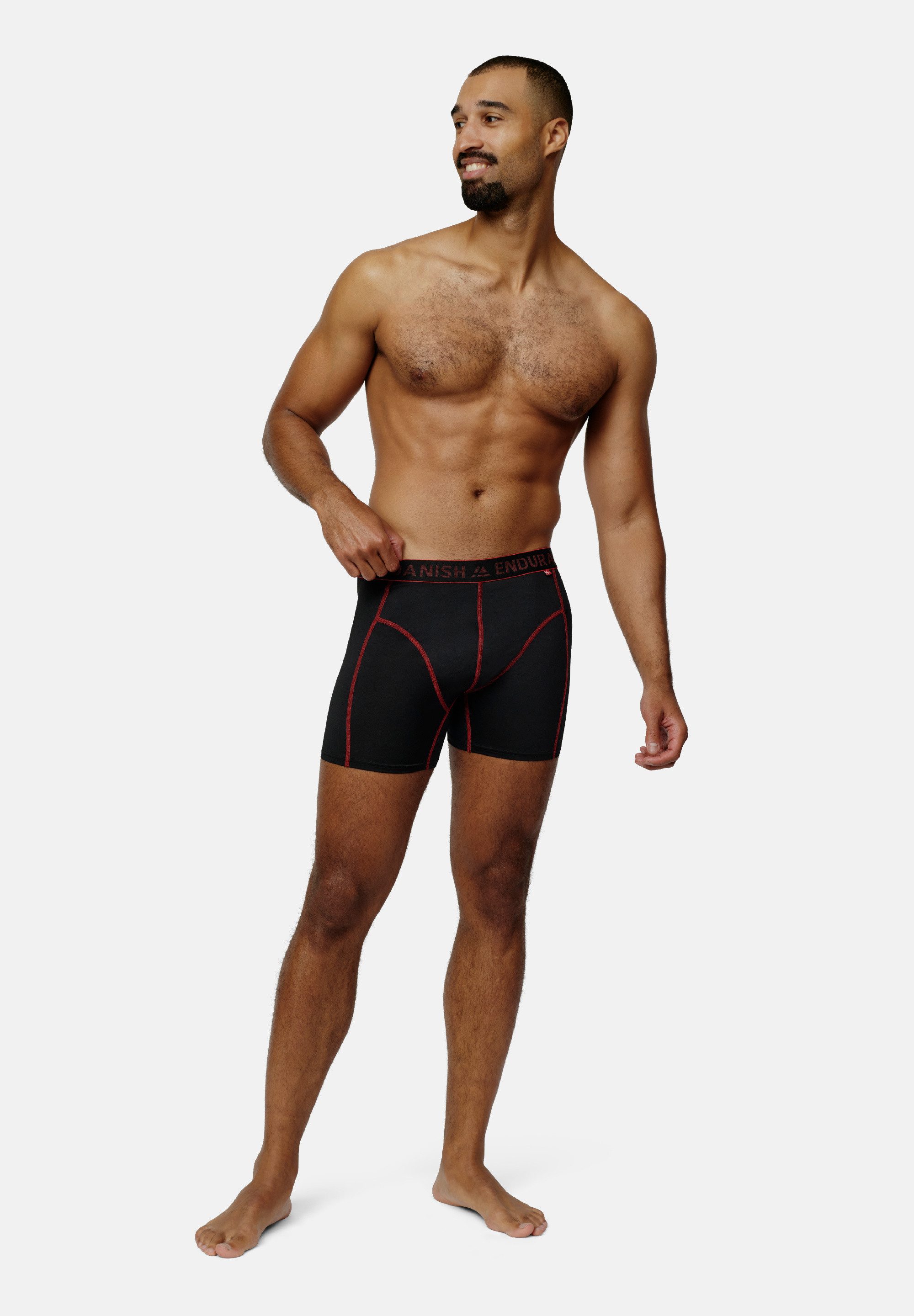 DANISH ENDURANCE Boxershorts Sports Trunks (6-St) Schnelltrocknende Sportunterhose, ohne Aufrollen & Verrutschen