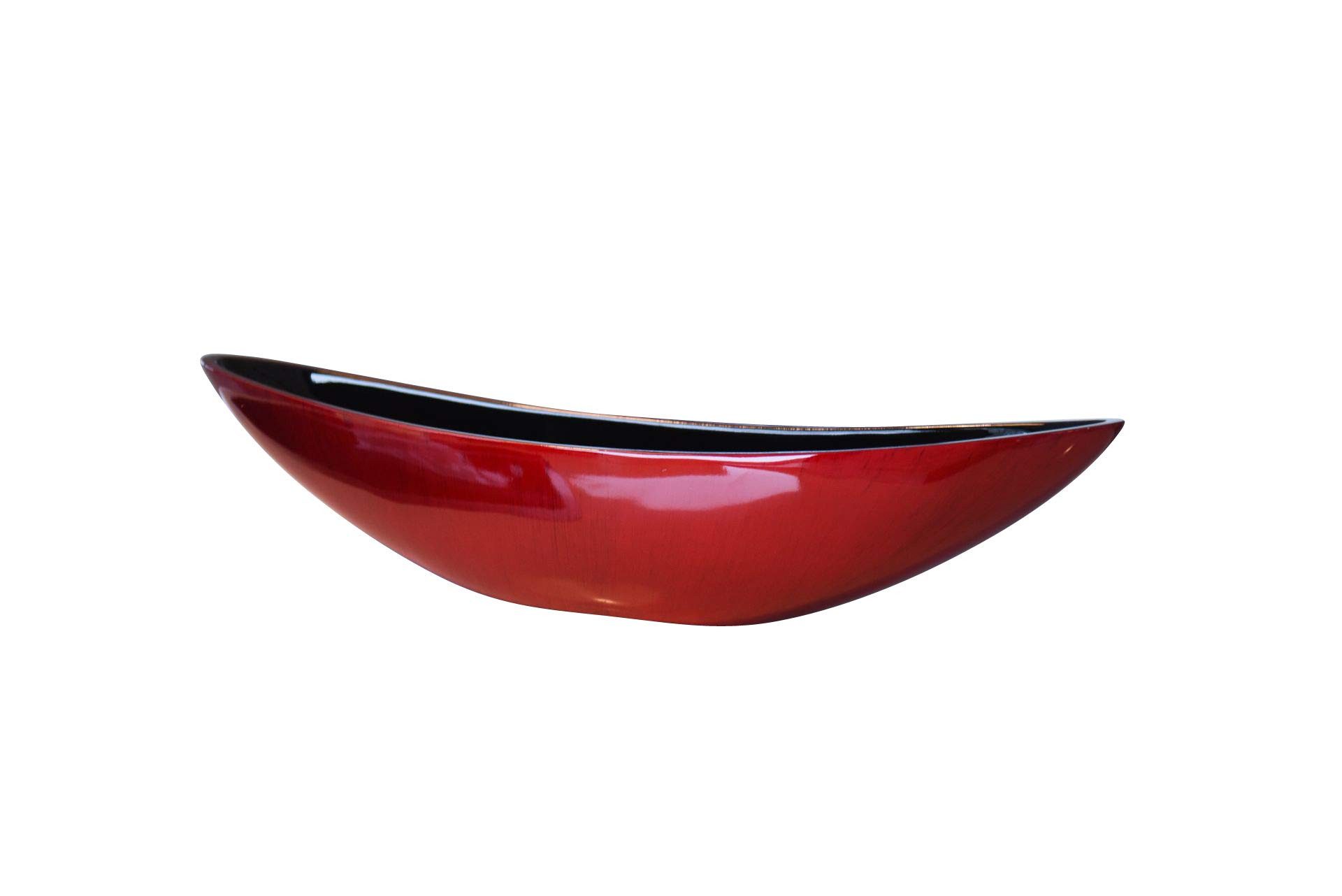 VIVANNO Pflanzschale Fiberglas Alexa Schale - Rot Hochglanz Mit Muster (1 St), 90x18x20 cm