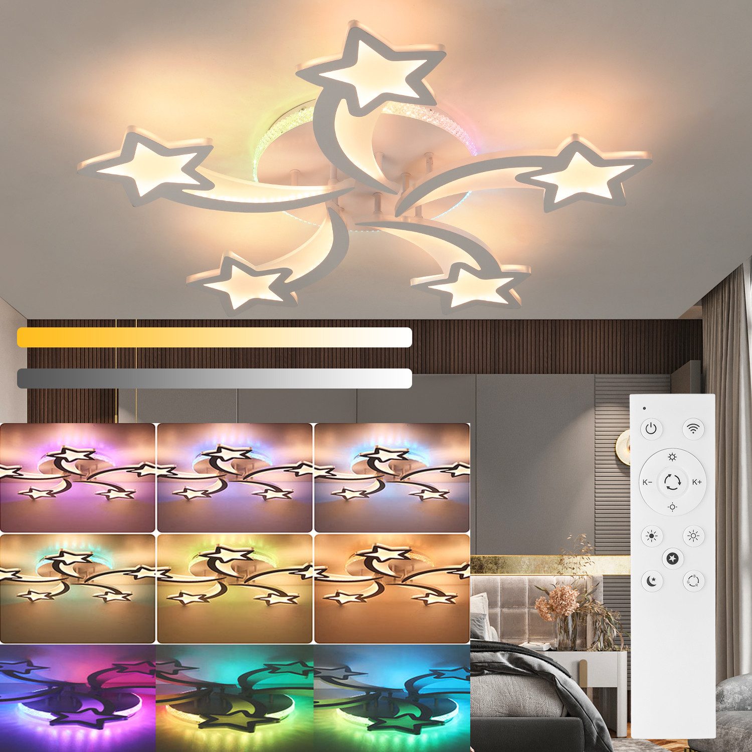 oyajia LED Deckenleuchte Modern Deckenleuchte mit günstig online kaufen