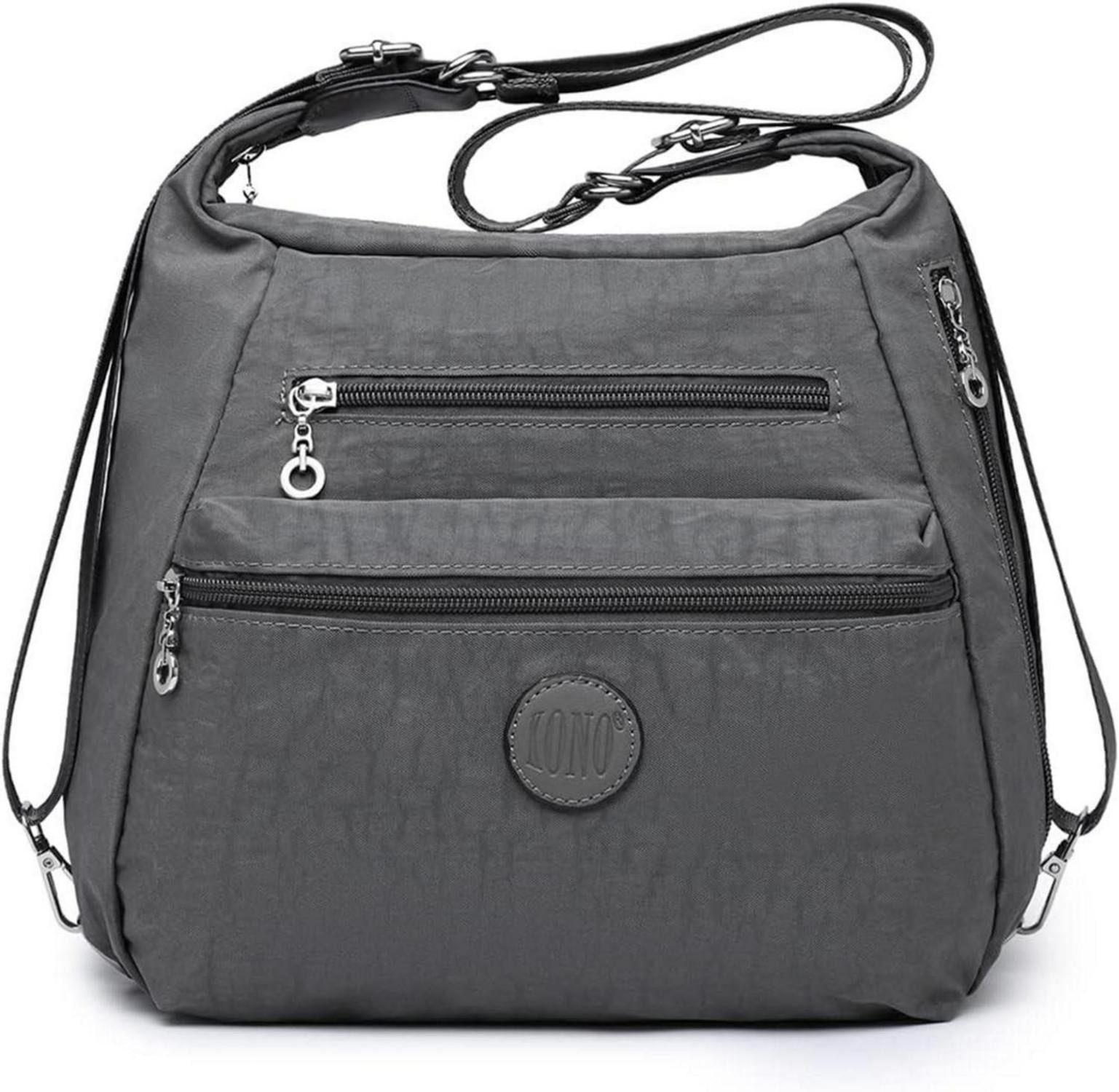 Schultertasche Damen Rucksack Umhängetaschen Nylon Schultertaschen 3 in 1