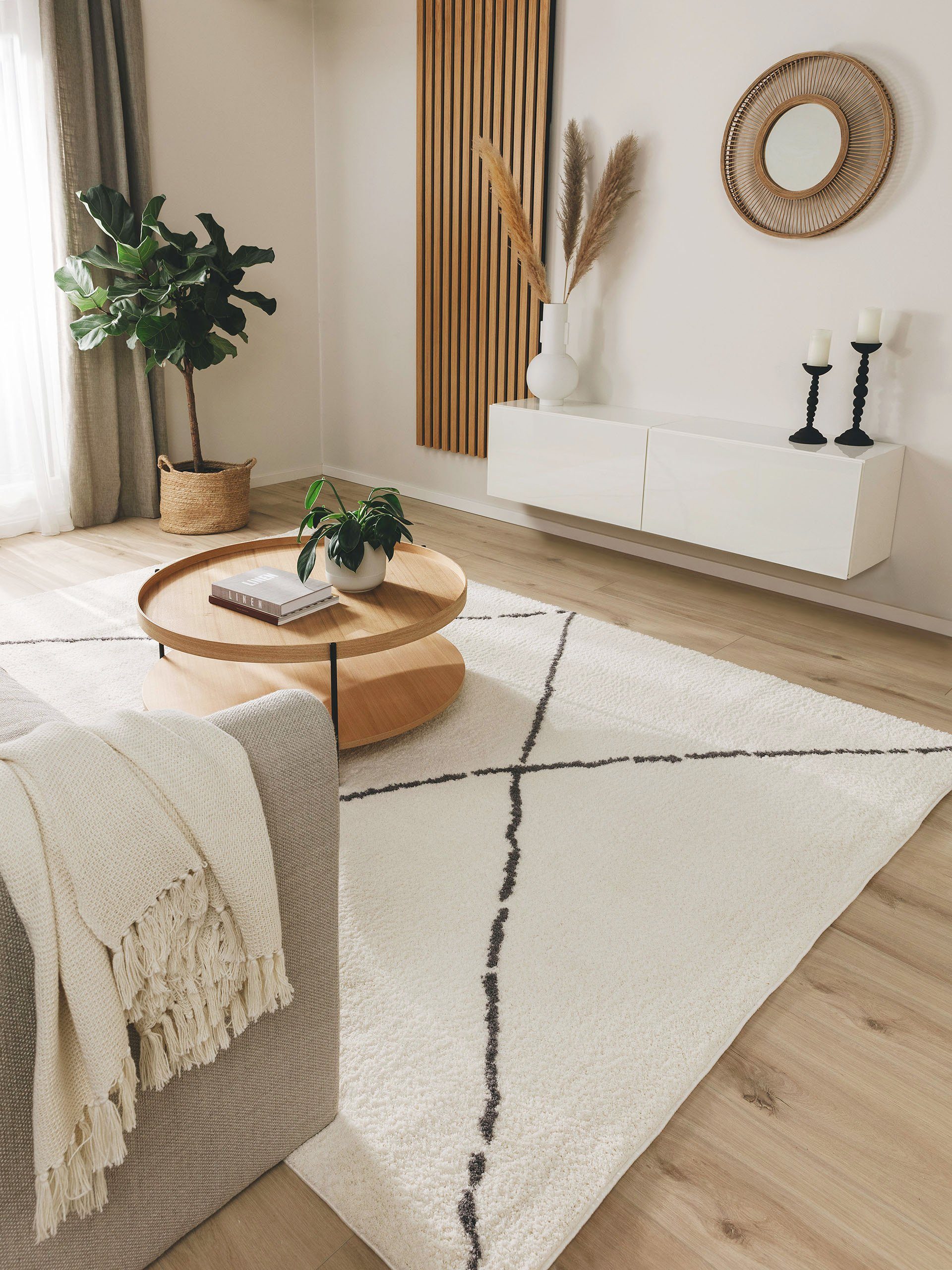 benuta Hochflor-Teppich Benno, rechteckig, Höhe: 21 mm, Kunstfaser, Berber, günstig online kaufen