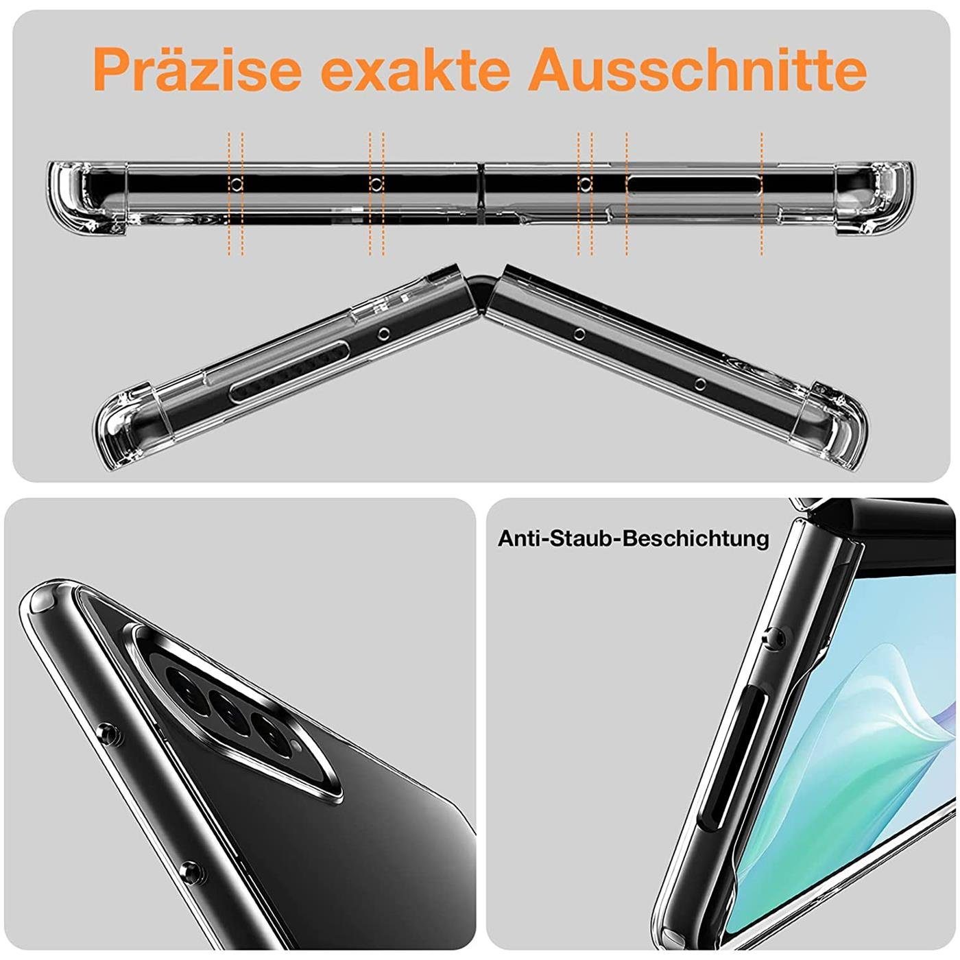 CoolGadget Handyhülle Silikon Handy Hülle Slim für Samsung Galaxy Z FOLD 4 7,6 Zoll, dünne TPU Schutzhülle Case in transparent / durchsichtig