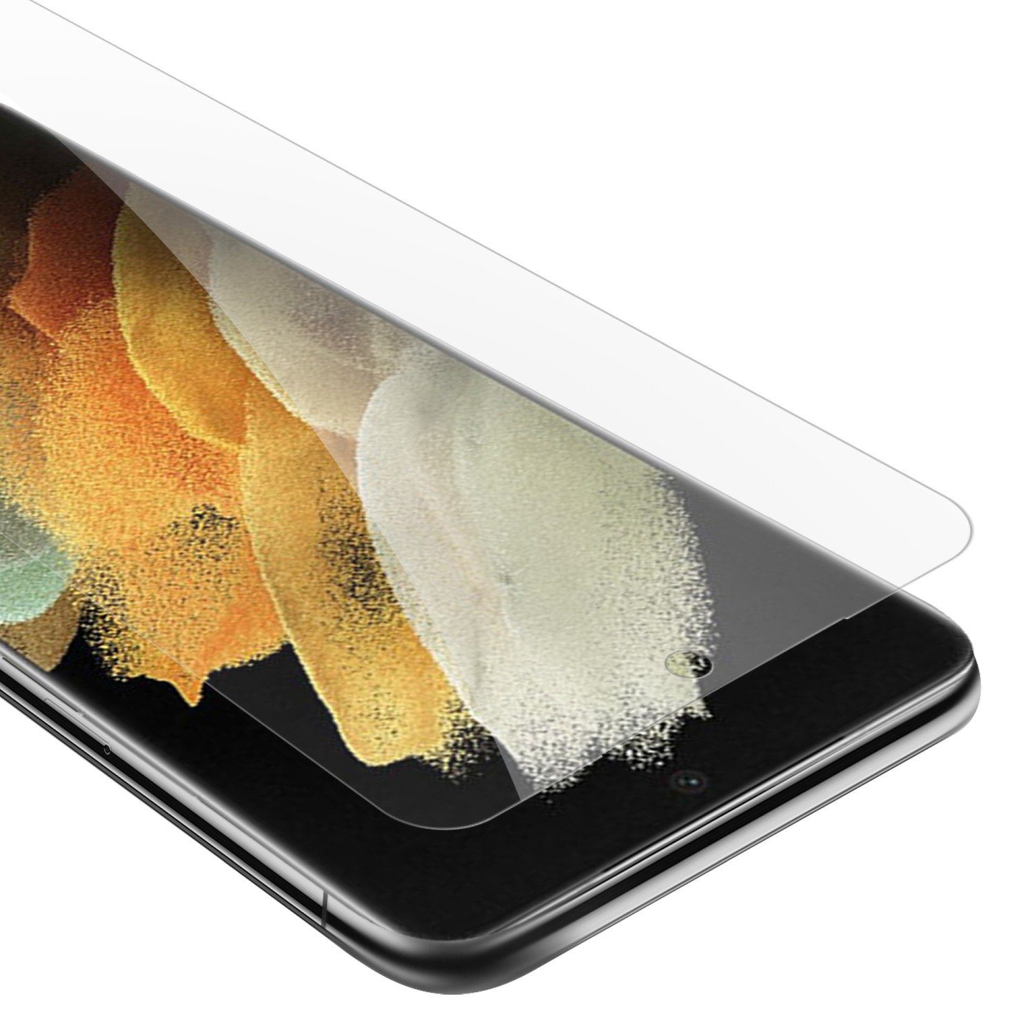 OLi Schutzfolie Silikon Hülle für Samsung Galaxy S24 Ultra mit Schutzglas  9D, (Spar-Set 2in 1, 2-St), Transparente TPU Panzer Glas Komplet deckend  von Rand bis zum Rand