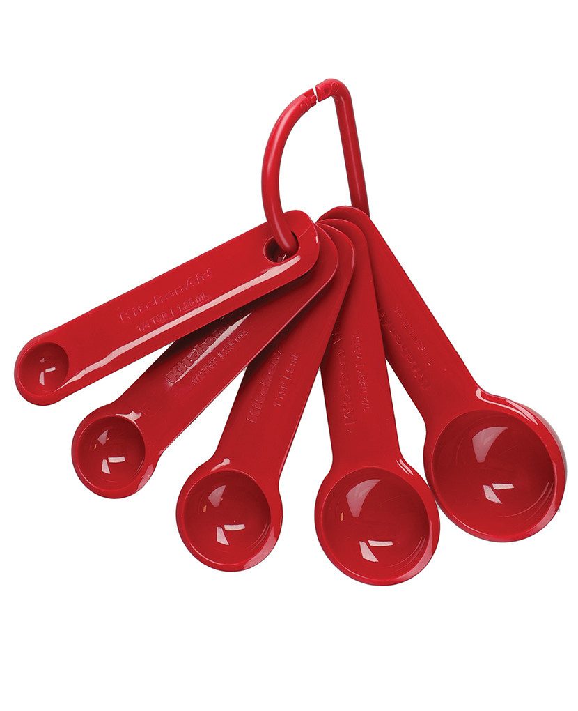 KitchenAid Messlöffel KQG057OHERE, (Set, 5-St., Enthält 5 Messlöffel zum Backen und Kochen), PLATZSPAREND