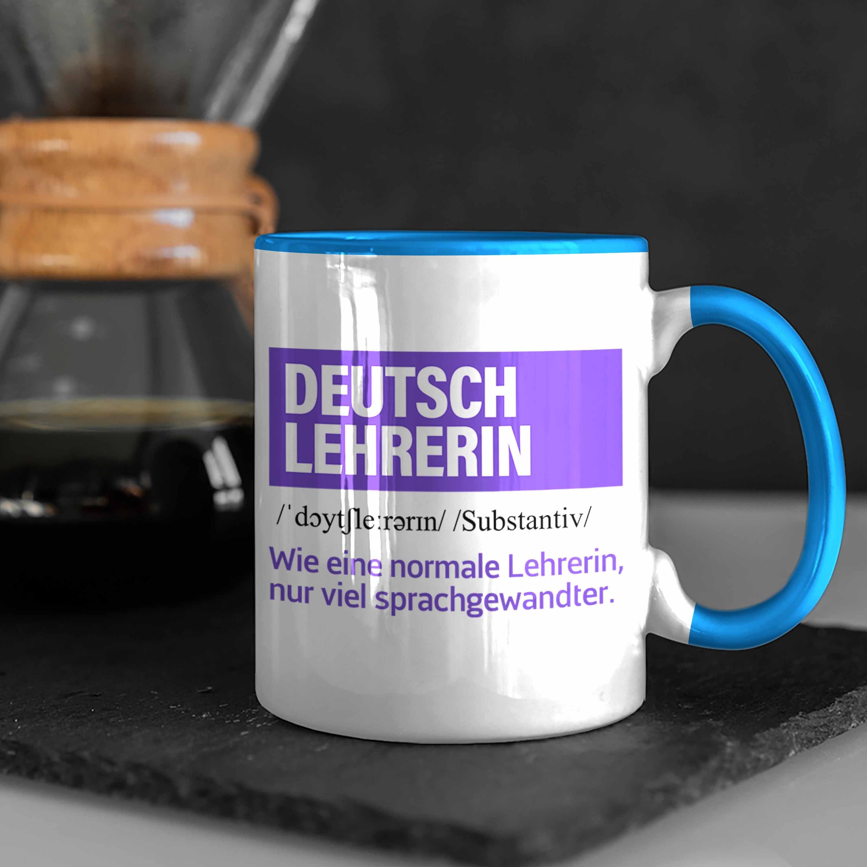 Geschenk Abschied Blau Deutsch Lehrerin Trendation Trendation Tasse Tasse Deutschlehrerin Geburtstag Abschiedsgeschenk Geschenkidee -